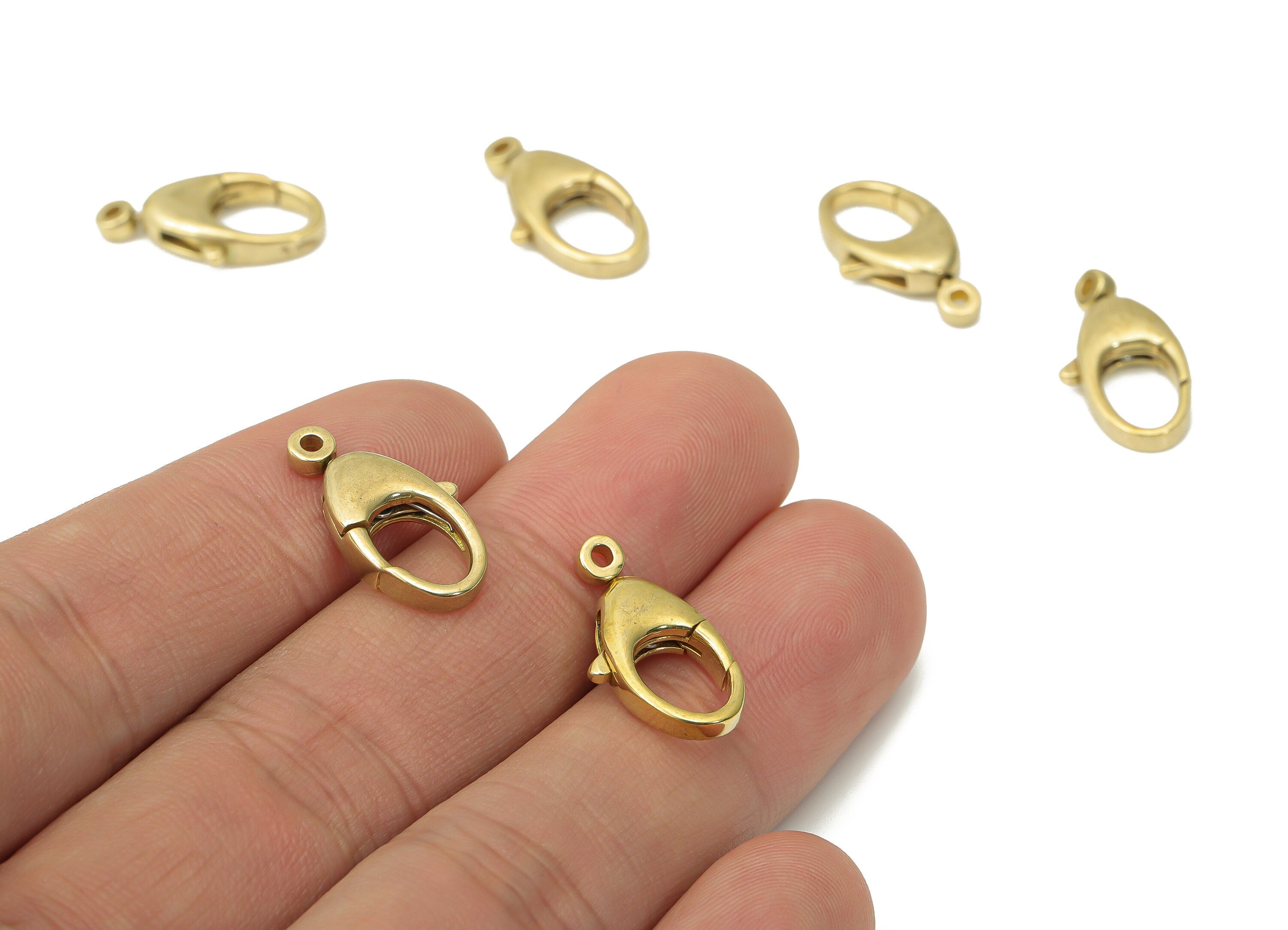 Raw Brass Lobster Claw - Brass Trigger Clasps – Jewelry Clasps - Brass Parrot Clasps - Jewelry Making Supplies - 19.08x10.13x3.98mm - PP5255 - DOMEDBAZAAR