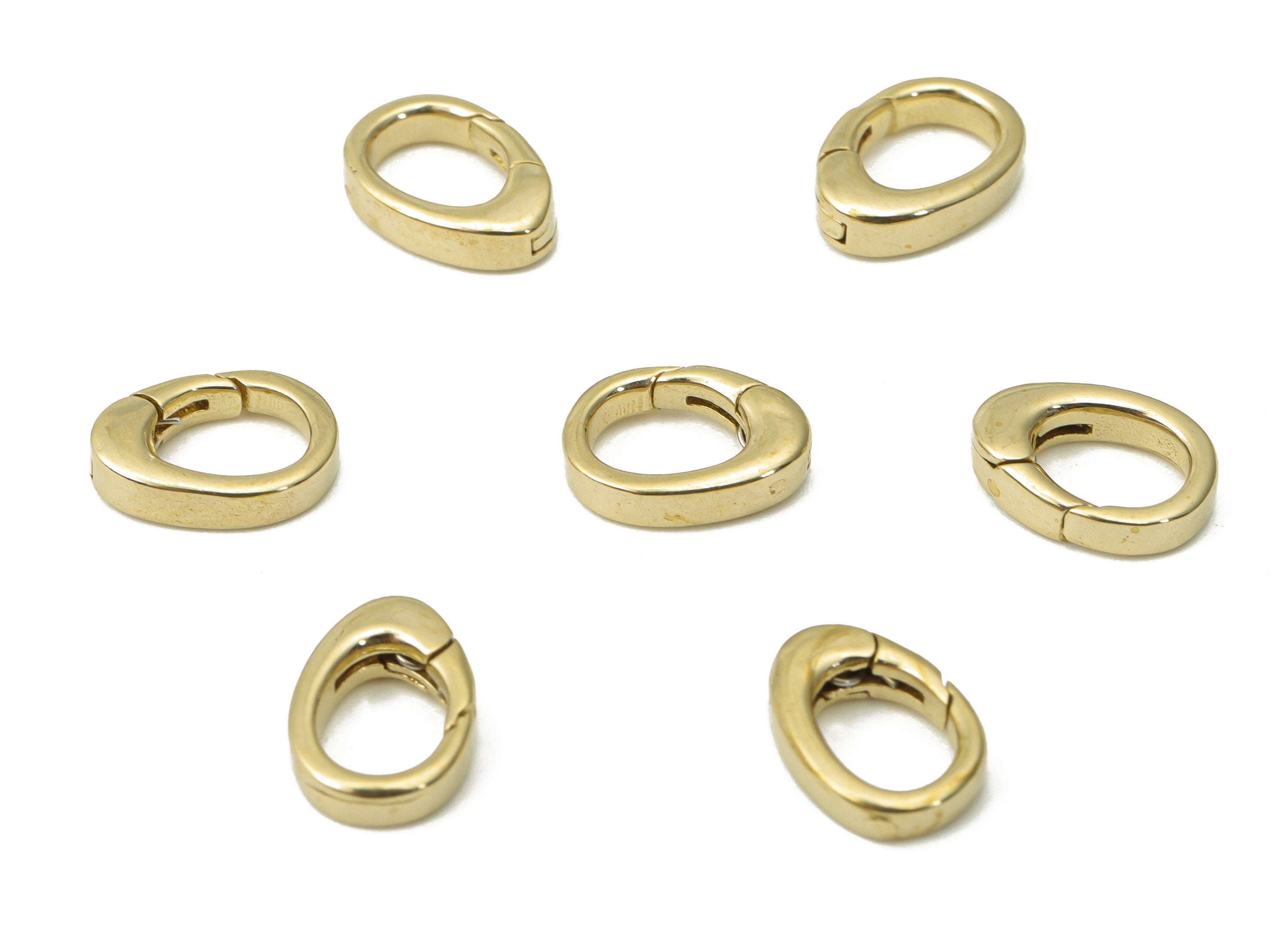 Raw Brass Mini Oval Lobster Claw - Brass Trigger Clasps – Jewelry Clasps - Brass Parrot Clasps - Jewelry Supplies - 9.29x6.66x2.4mm - PP5234 - DOMEDBAZAAR