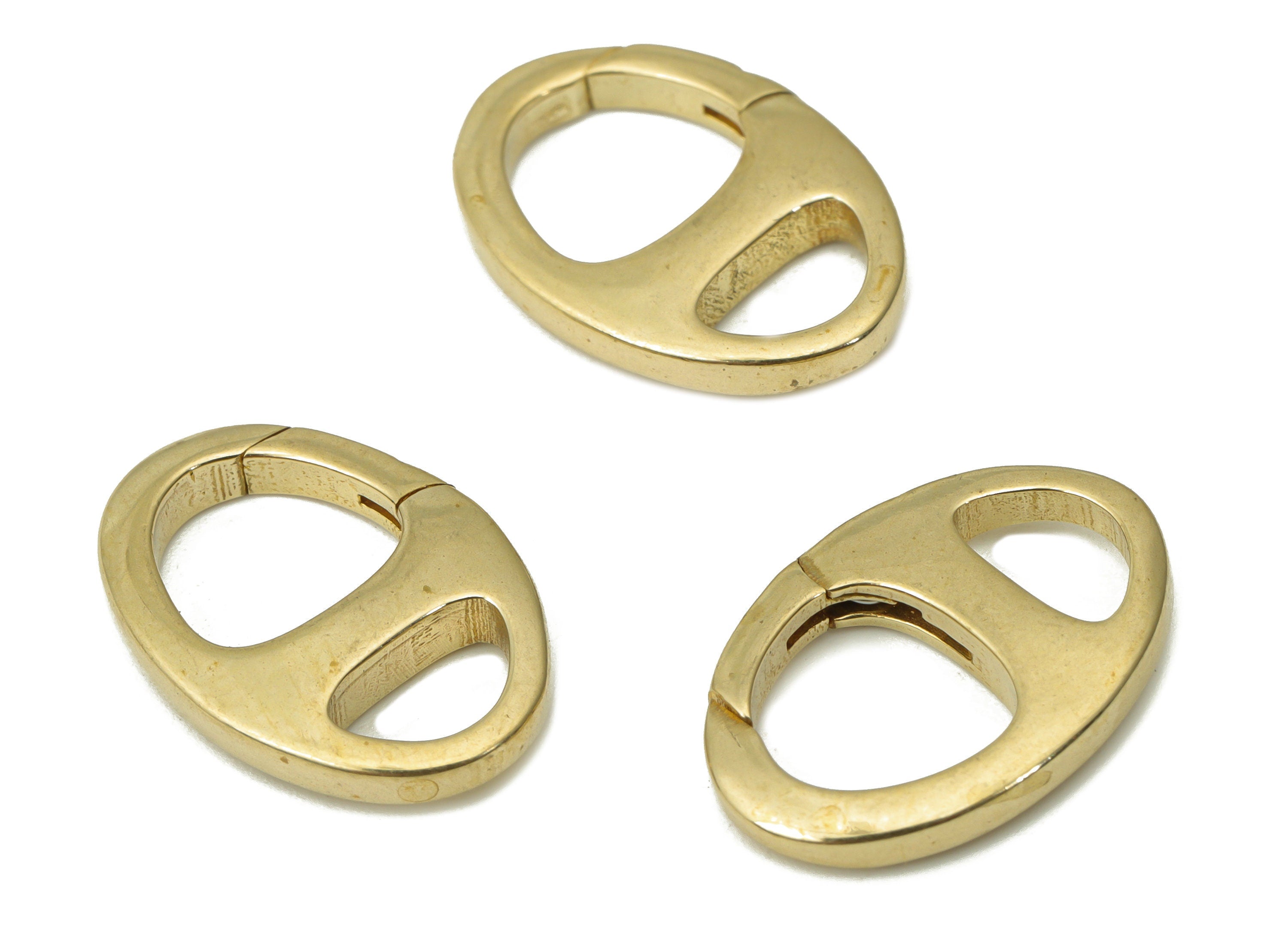 Raw Brass Oval Lobster Claw - Brass Trigger Clasps – Jewelry Clasps - Brass Oval Clasps - Jewelry Supplies - 16.54x11.28x2.38mm - PP5246 - DOMEDBAZAAR