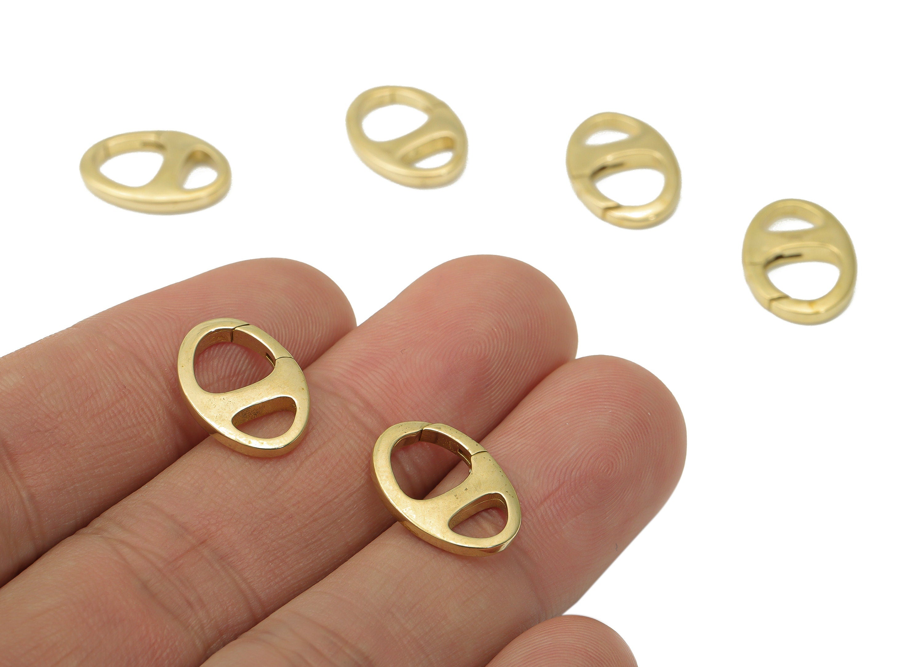 Raw Brass Oval Lobster Claw - Brass Trigger Clasps – Jewelry Clasps - Brass Oval Clasps - Jewelry Supplies - 16.54x11.28x2.38mm - PP5246 - DOMEDBAZAAR
