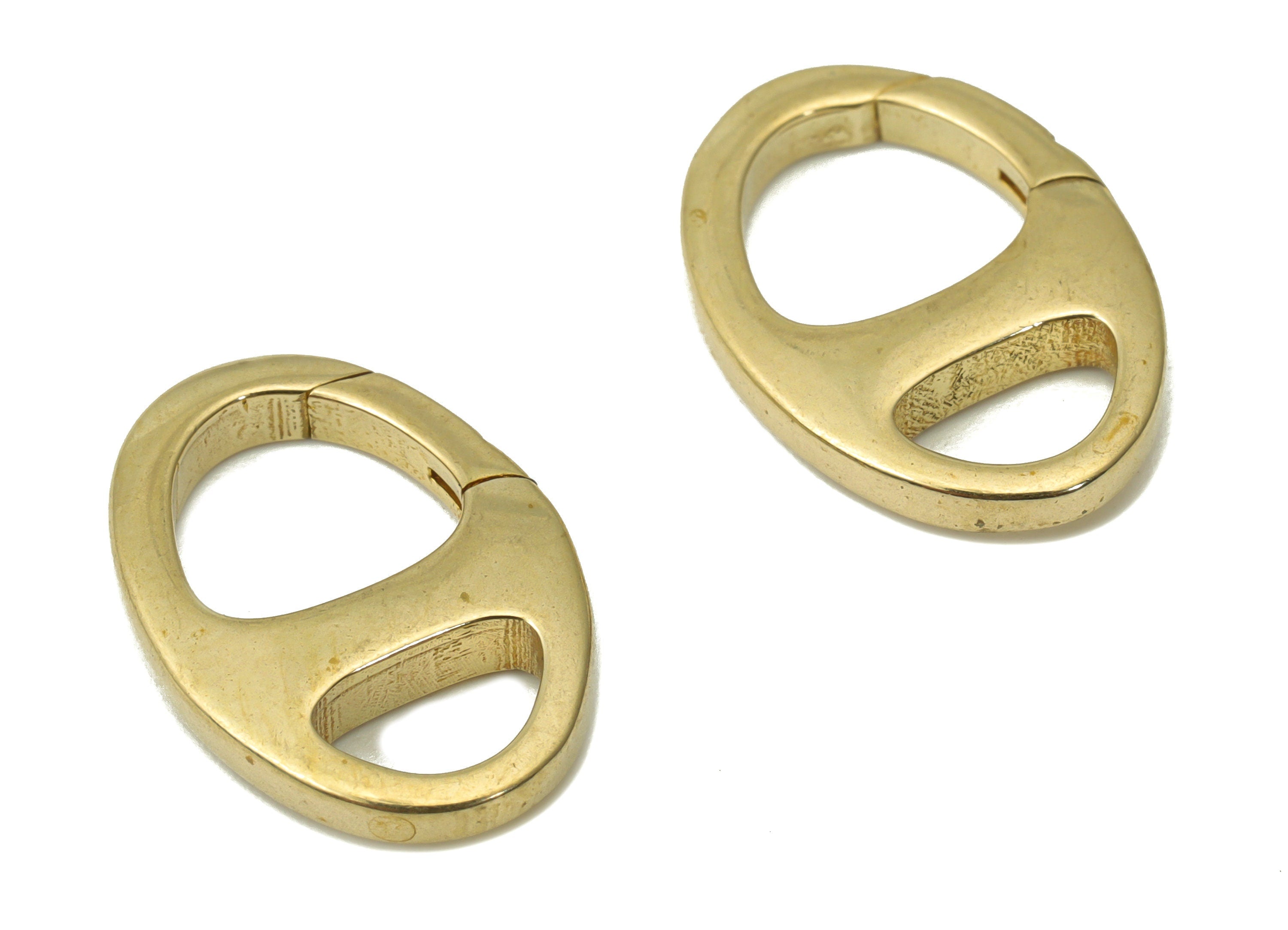 Raw Brass Oval Lobster Claw - Brass Trigger Clasps – Jewelry Clasps - Brass Oval Clasps - Jewelry Supplies - 16.54x11.28x2.38mm - PP5246 - DOMEDBAZAAR
