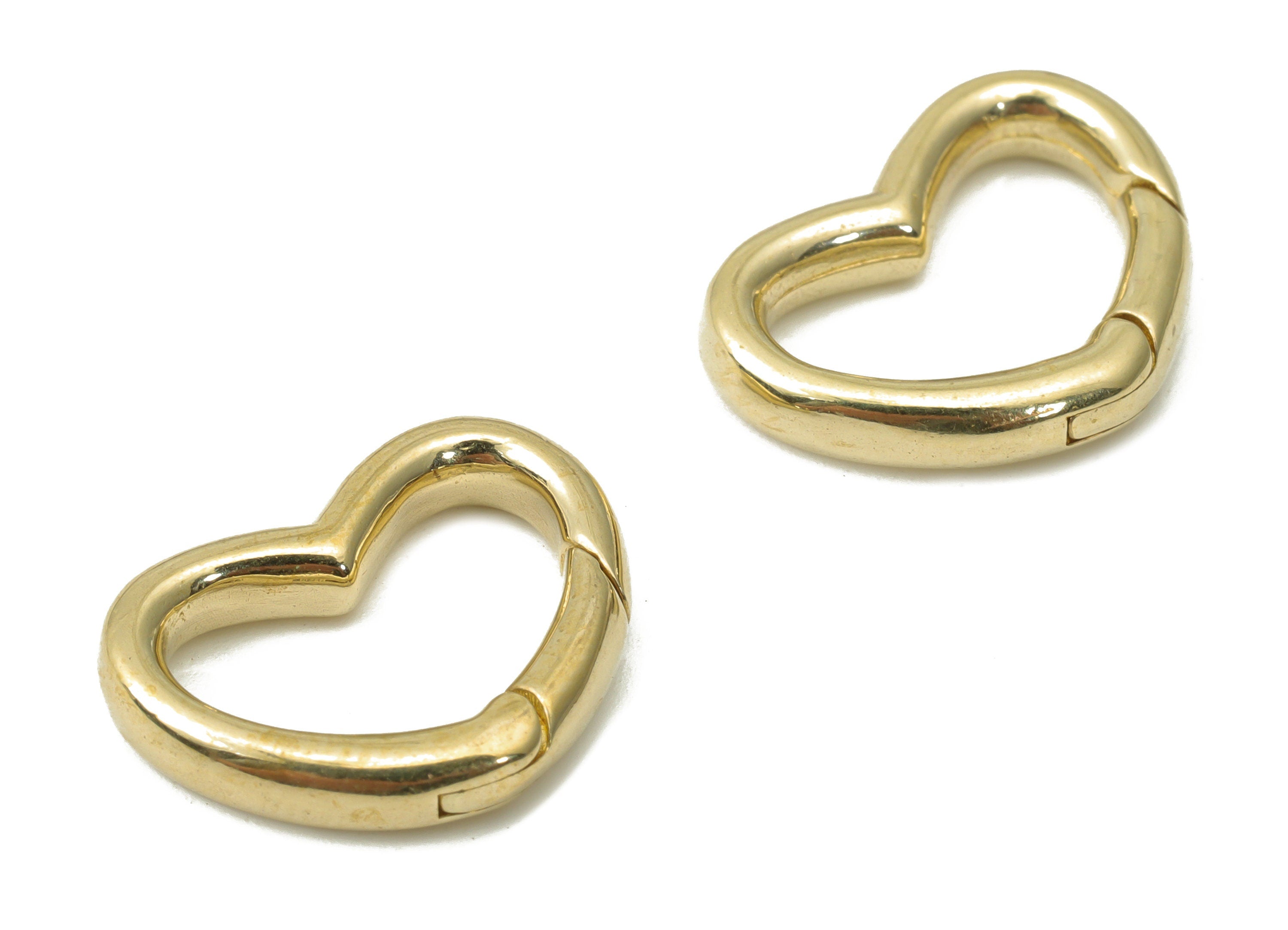 Raw Brass Heart Lobster Claw - Brass Trigger Clasps – Jewelry Clasps - Brass Heart Clasps - Jewelry Supplies - 17x12.61x3.02mm - PP5251 - DOMEDBAZAAR