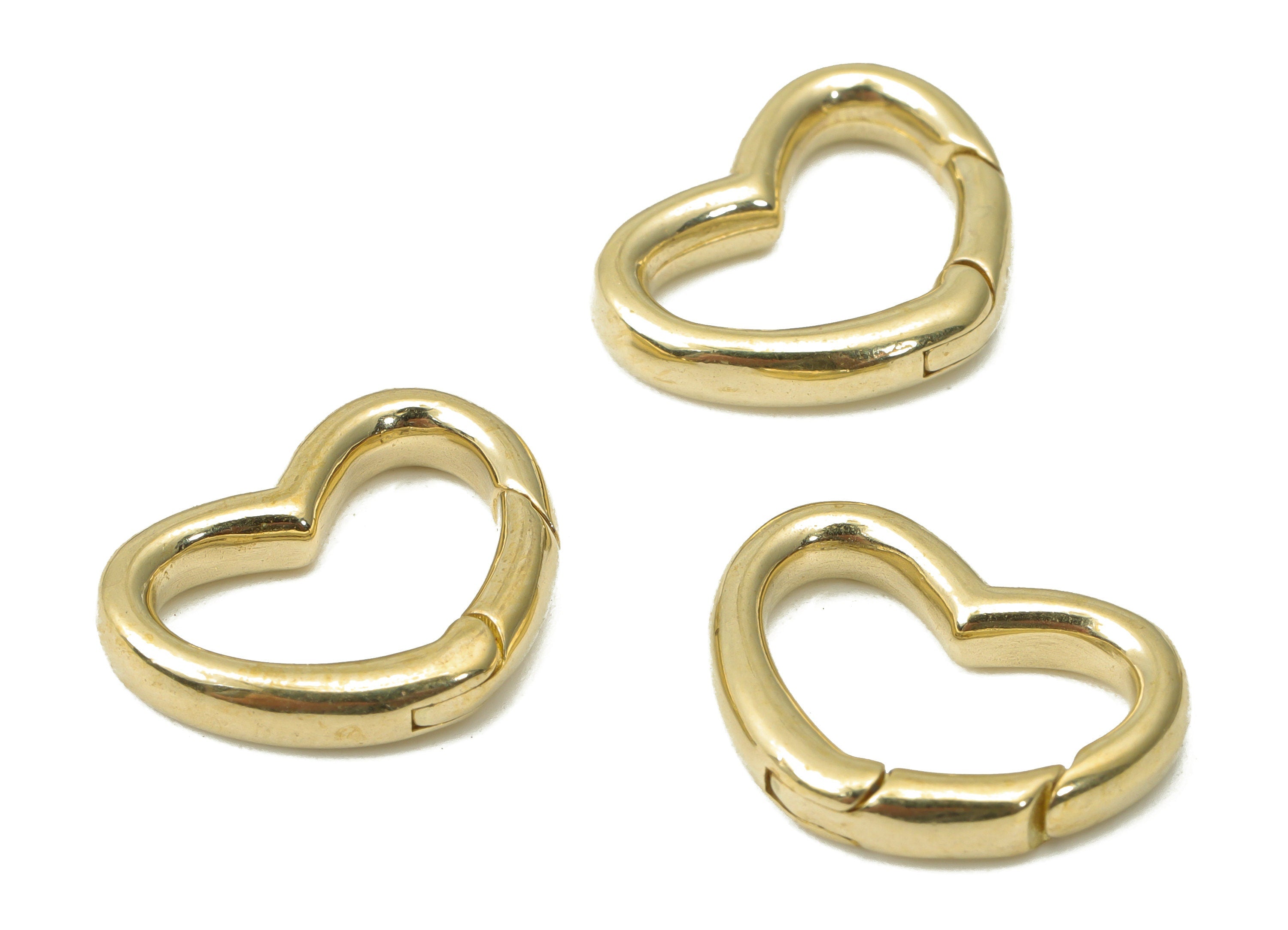 Raw Brass Heart Lobster Claw - Brass Trigger Clasps – Jewelry Clasps - Brass Heart Clasps - Jewelry Supplies - 17x12.61x3.02mm - PP5251 - DOMEDBAZAAR