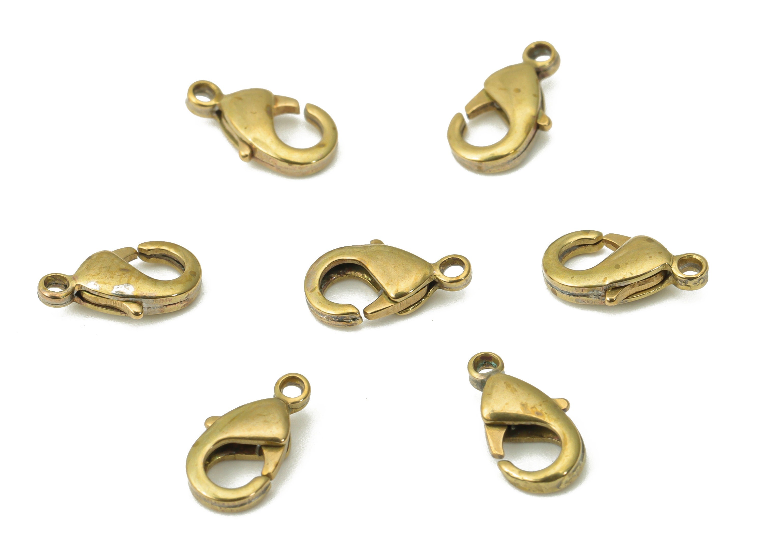 Raw Brass Mini Lobster Claw - Brass Trigger Clasps – Jewelry Clasps - Brass Parrot Clasps - Jewelry Supplies - 9.03x4.74x2.28mm - PP5217 - DOMEDBAZAAR