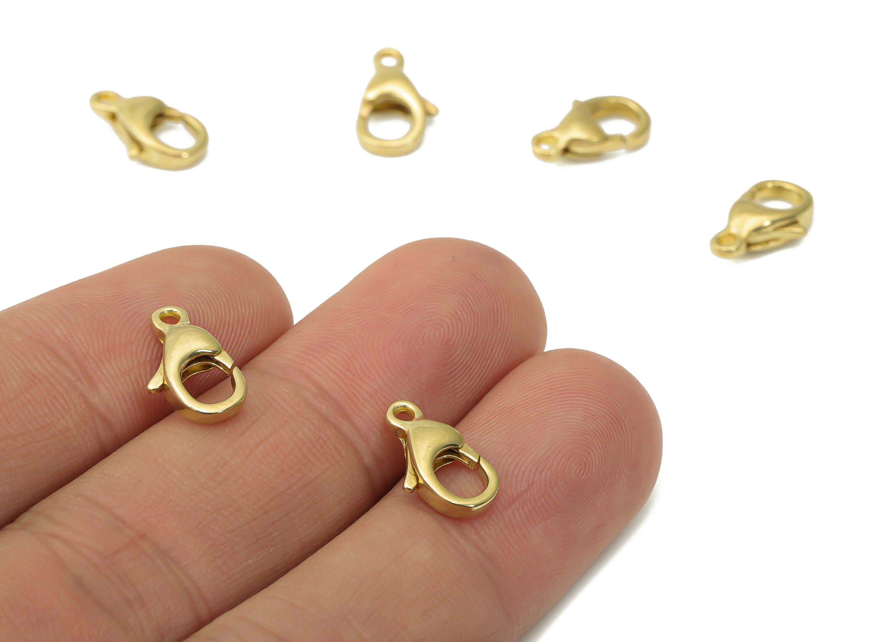 Raw Brass Mini Lobster Claw - Brass Trigger Clasps – Jewelry Clasps - Brass Parrot Clasps - Jewelry Supplies - 12.83x7.55x3.8mm - PP5253 - DOMEDBAZAAR
