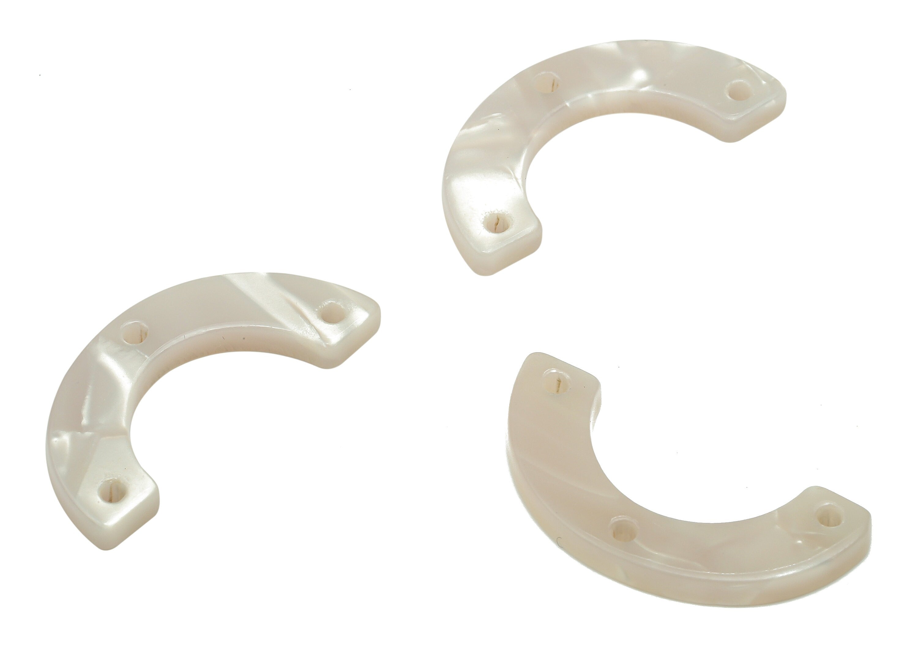 Acetate Arrow Connector - Ivory White Earrings Connector - U Shaped Charm with 3 Holes - Color Code: A828 -28.83x13.74x2.67mm- AC1355-A882 - DOMEDBAZAAR
