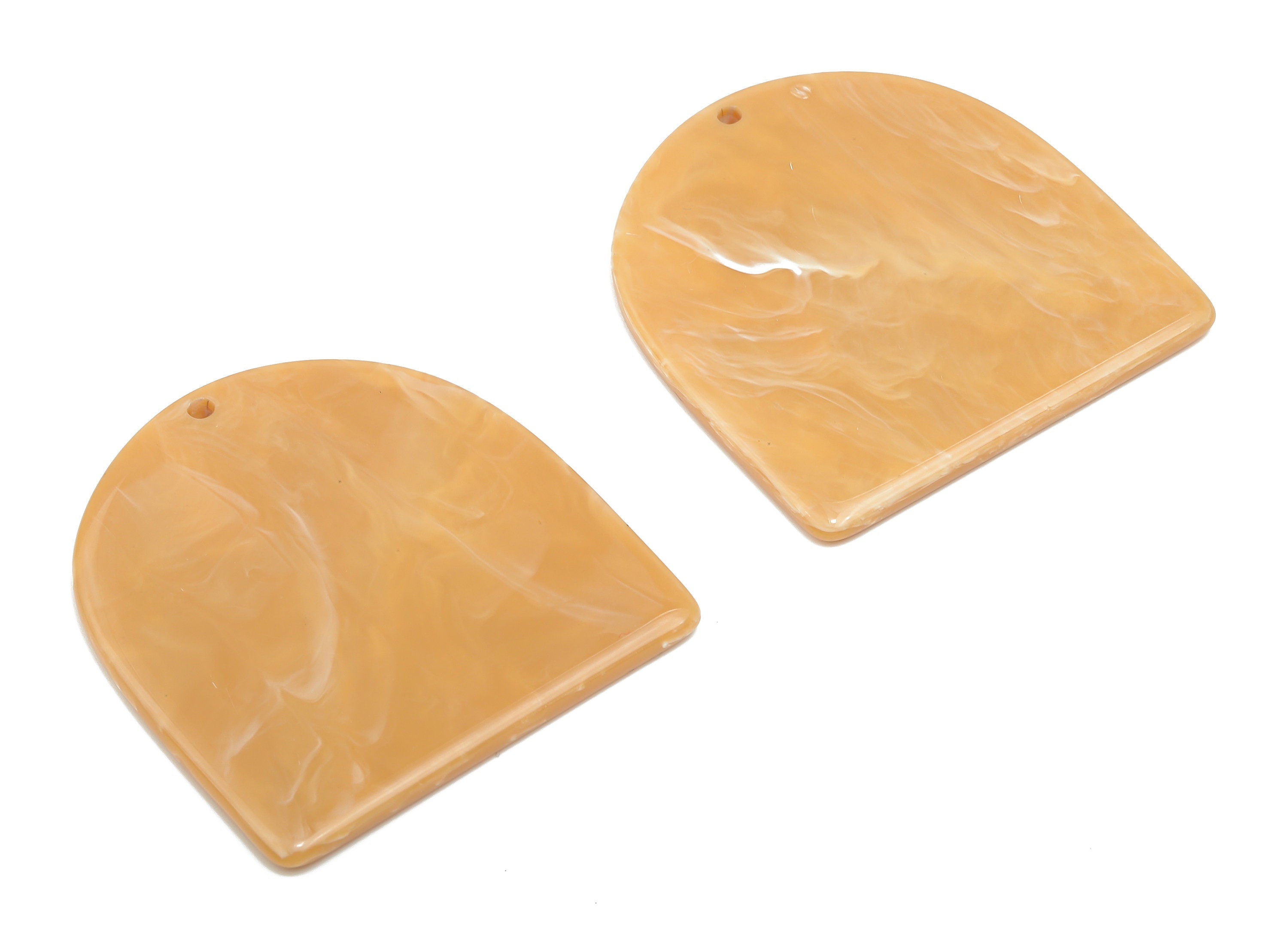 Acrylic Earring Charm - Acrylic Domed Pendant Charm - Earring Finding - Color Code: A809 -37.74x35.61x2.41mm- AC2521-A809 - DOMEDBAZAAR