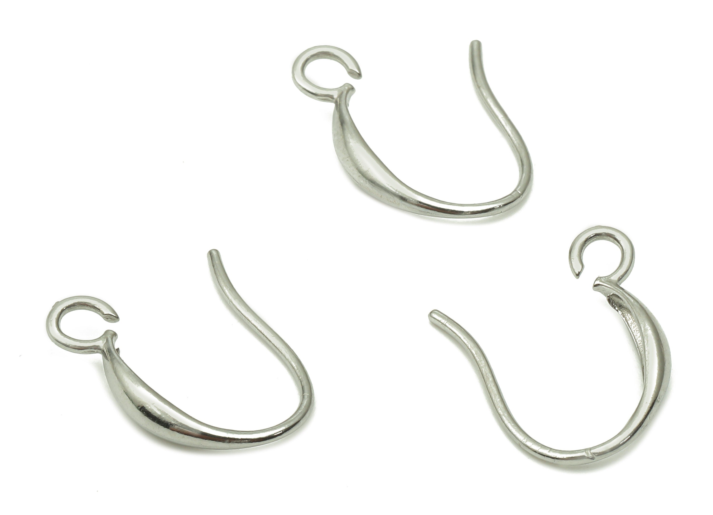 Stainless Steel Earrings Hooks - 304 Stainless Steel Ear Wires - Earring Findings - Jewelry Making Supplies -14.55x11.42x2.75mm - SS1388 - DOMEDBAZAAR