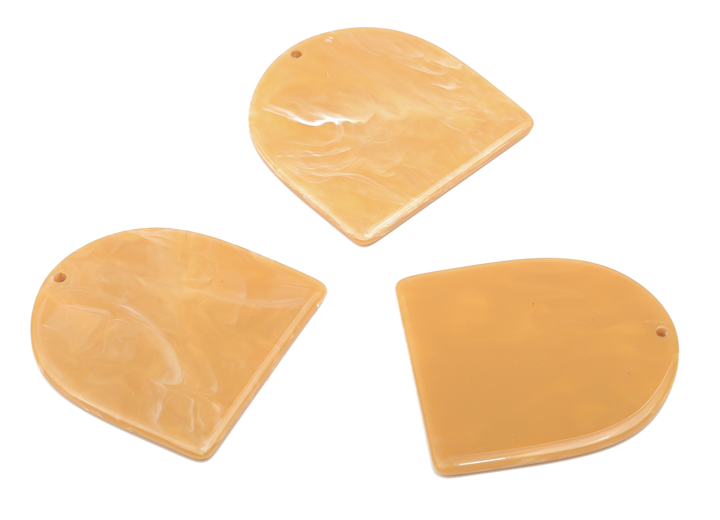 Acrylic Earring Charm - Acrylic Domed Pendant Charm - Earring Finding - Color Code: A809 -37.74x35.61x2.41mm- AC2521-A809 - DOMEDBAZAAR