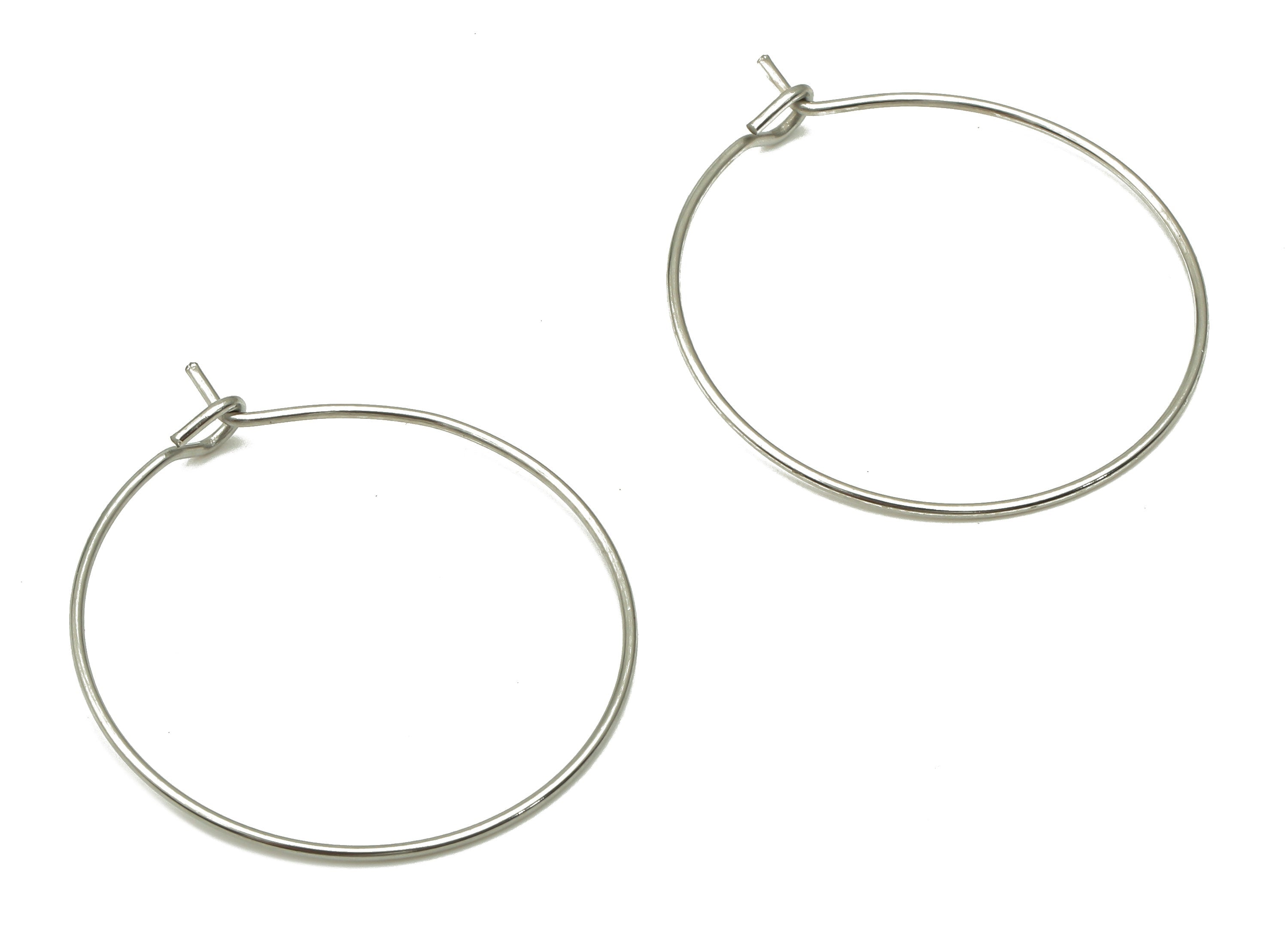 Stainless Steel Earring Hoop - 304 Stainless Steel Circle Ear Wire - Earring Hoop - Jewelry Making Supplies -24.97x24.97x0.64mm- SS1385-25 - DOMEDBAZAAR