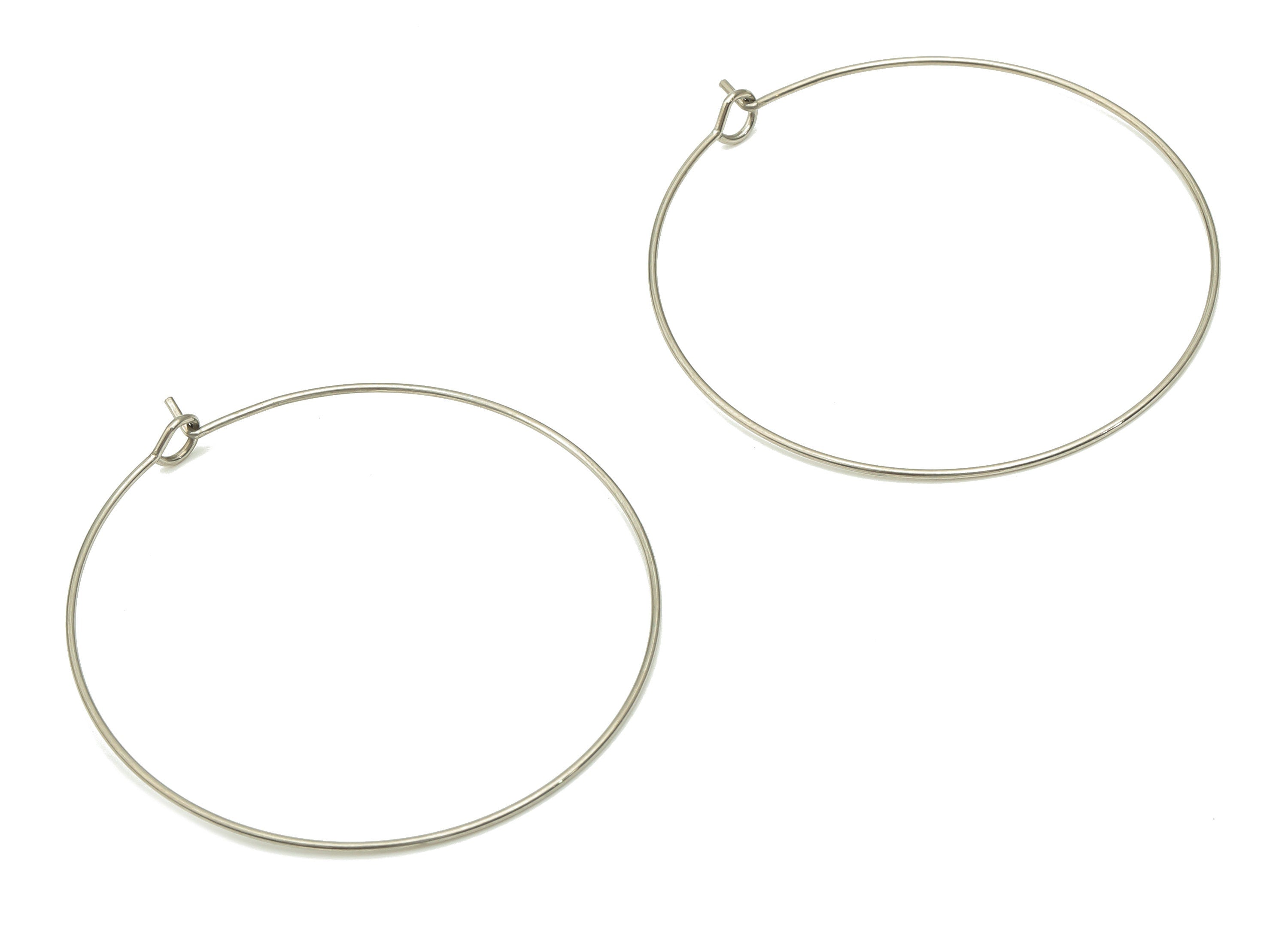 Stainless Steel Earring Hoop - 304 Stainless Steel Circle Ear Wire - Earring Hoop - Jewelry Making Supplies -40.05x40.05x0.63mm- SS1385-40 - DOMEDBAZAAR