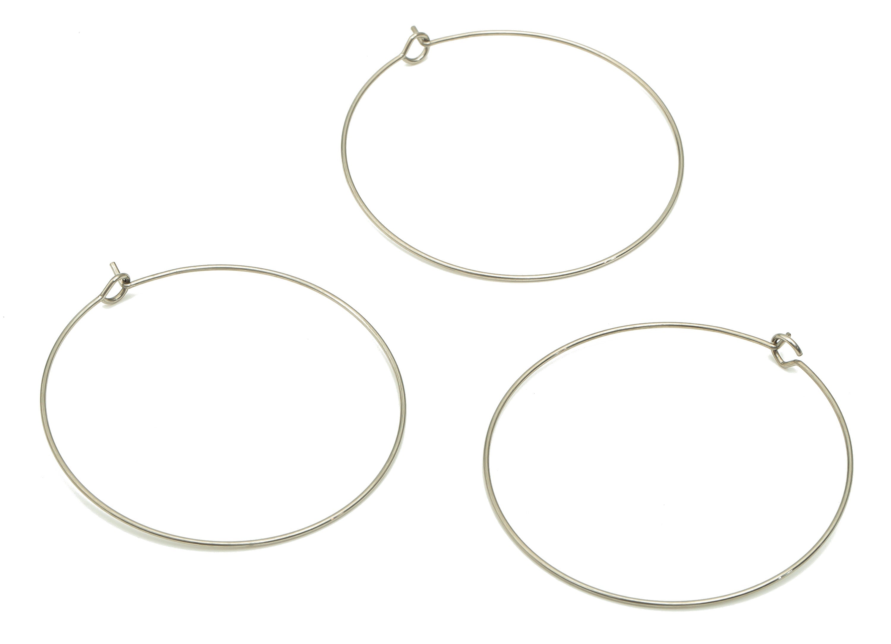 Stainless Steel Earring Hoop - 304 Stainless Steel Circle Ear Wire - Earring Hoop - Jewelry Making Supplies -40.05x40.05x0.63mm- SS1385-40 - DOMEDBAZAAR