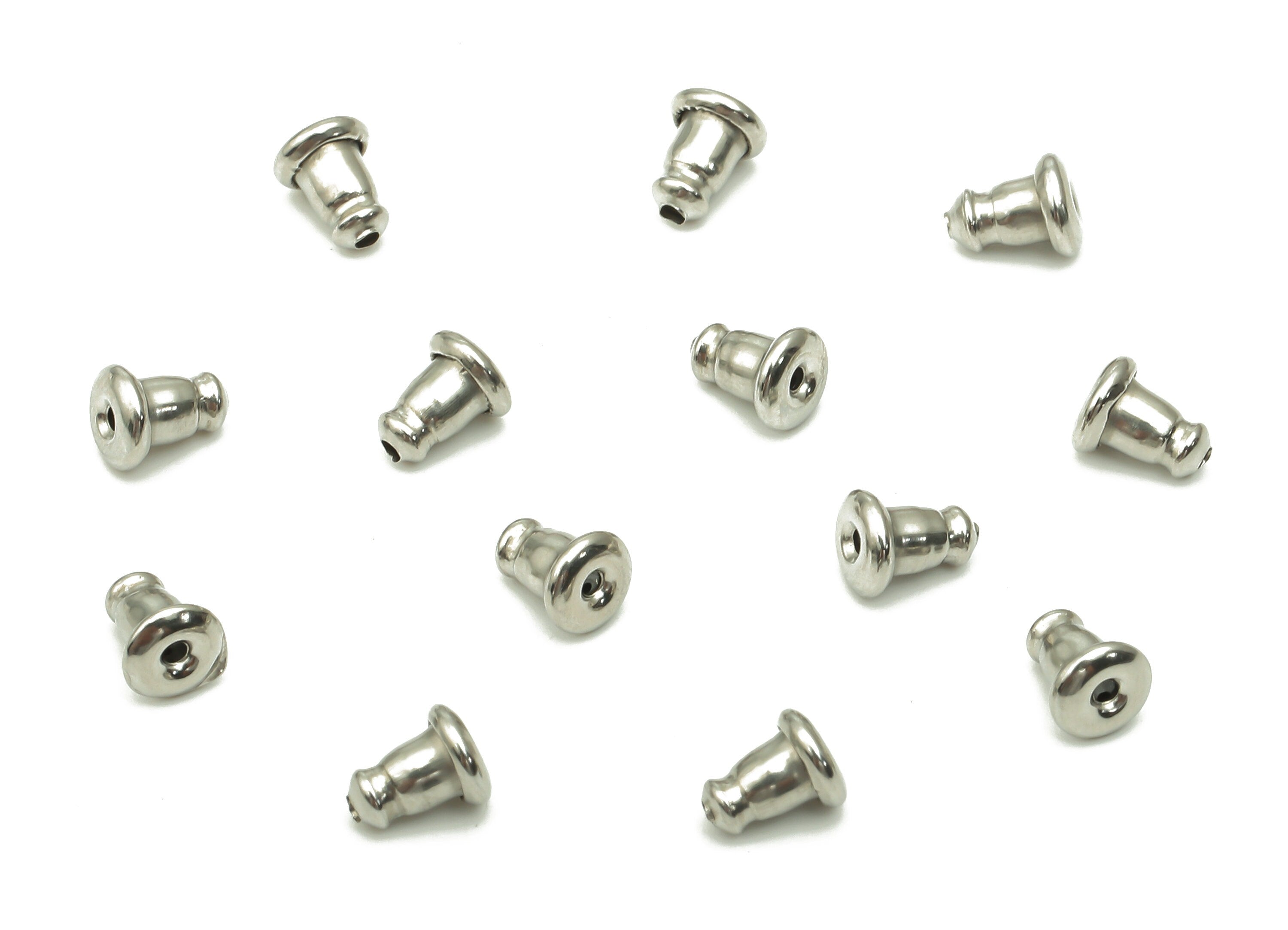 Stainless Steel Earring Back - Bullet Backs - 304 Stainless Steel Earring Stopper - Stud Stoppers - 5.88x4.6x2.94mm- SS1394 - DOMEDBAZAAR
