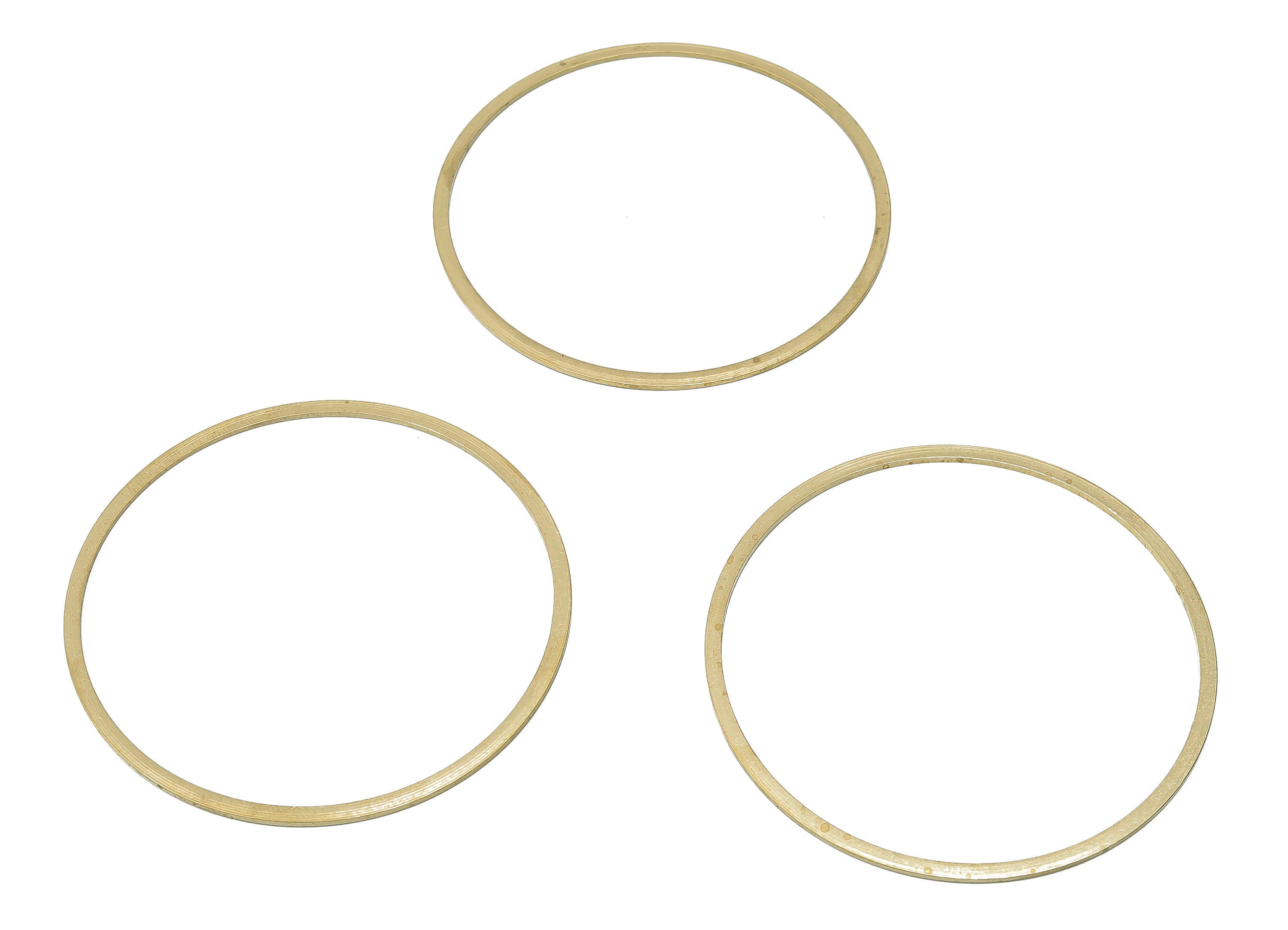 Brass Circle Earrings Connector - Raw Brass Round Pendant - Closed Loop Ring Charms - Earring Hoop Link - 60x2x1mm - PP4139-60 - DOMEDBAZAAR