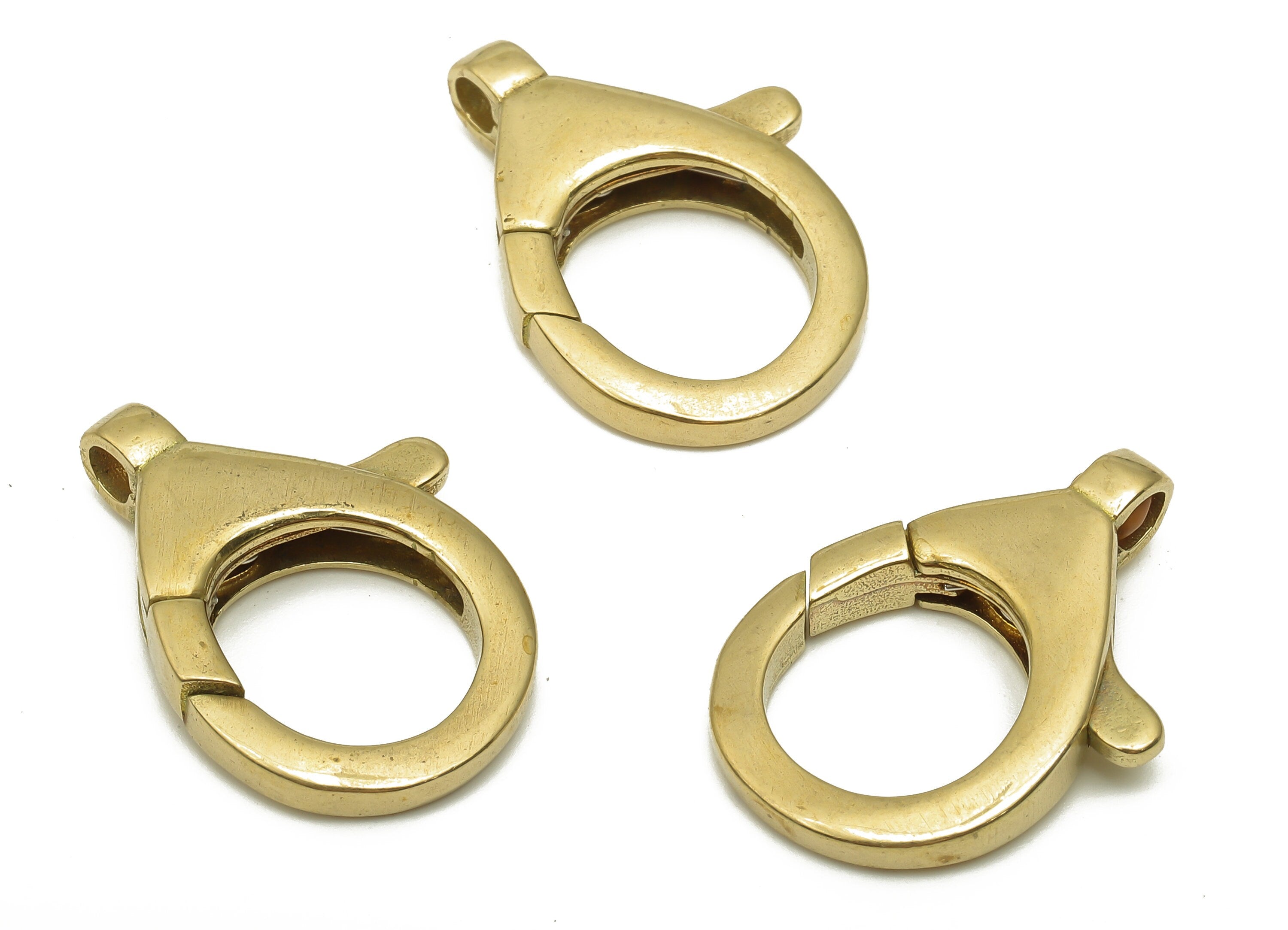 Brass Parrot Clasps - Raw Brass Claw Clasps - Lobster Clasps -Brass Earring Findings - Jewelry Supplies -24.25x16.08x4.72mm- pp7886 - DOMEDBAZAAR