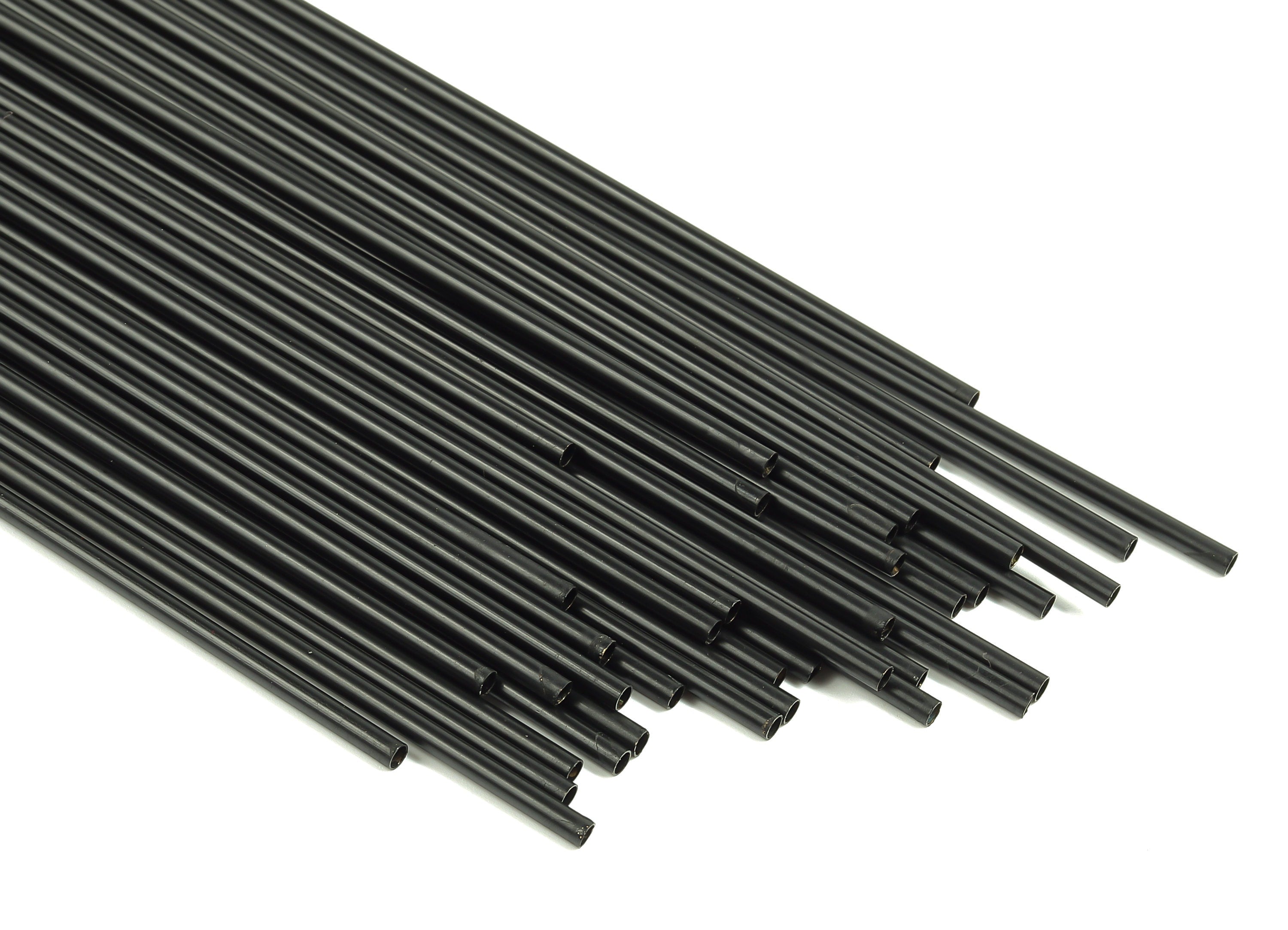 Matte Black Himmeli Tubes - Raw Brass Round Himmeli DIY Tube Beads - Circle Pipes for Geometric - For Air Plants -2.5x0.2x160mm- PP4569B-160 - DOMEDBAZAAR