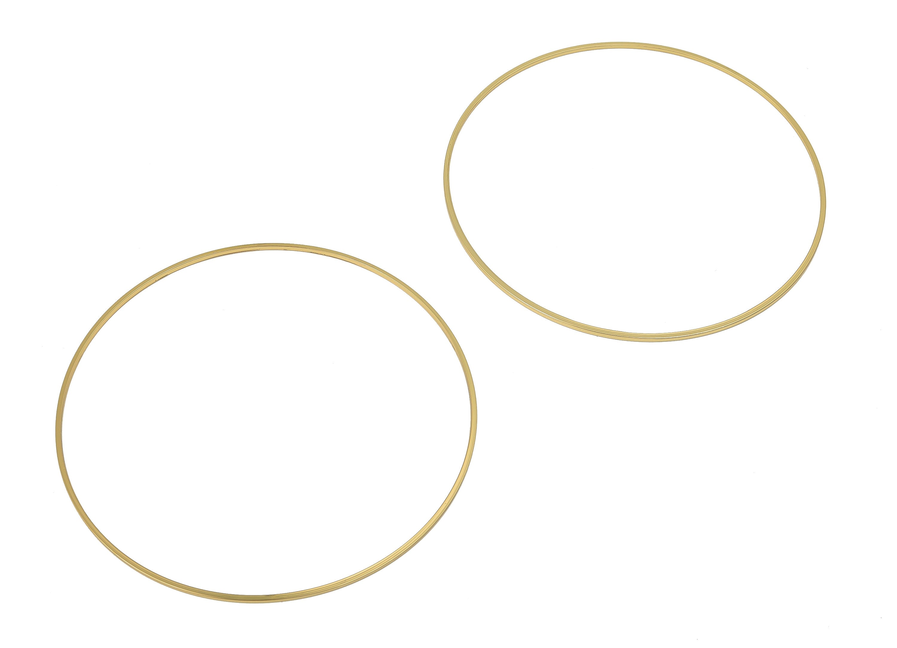 Brass Round Connector - Gold Round Links - Brass Circle Hoop Connector - 18K Real Gold Plated  Brass - Round Links - 80x1x1mm - RGP3310-80 - DOMEDBAZAAR