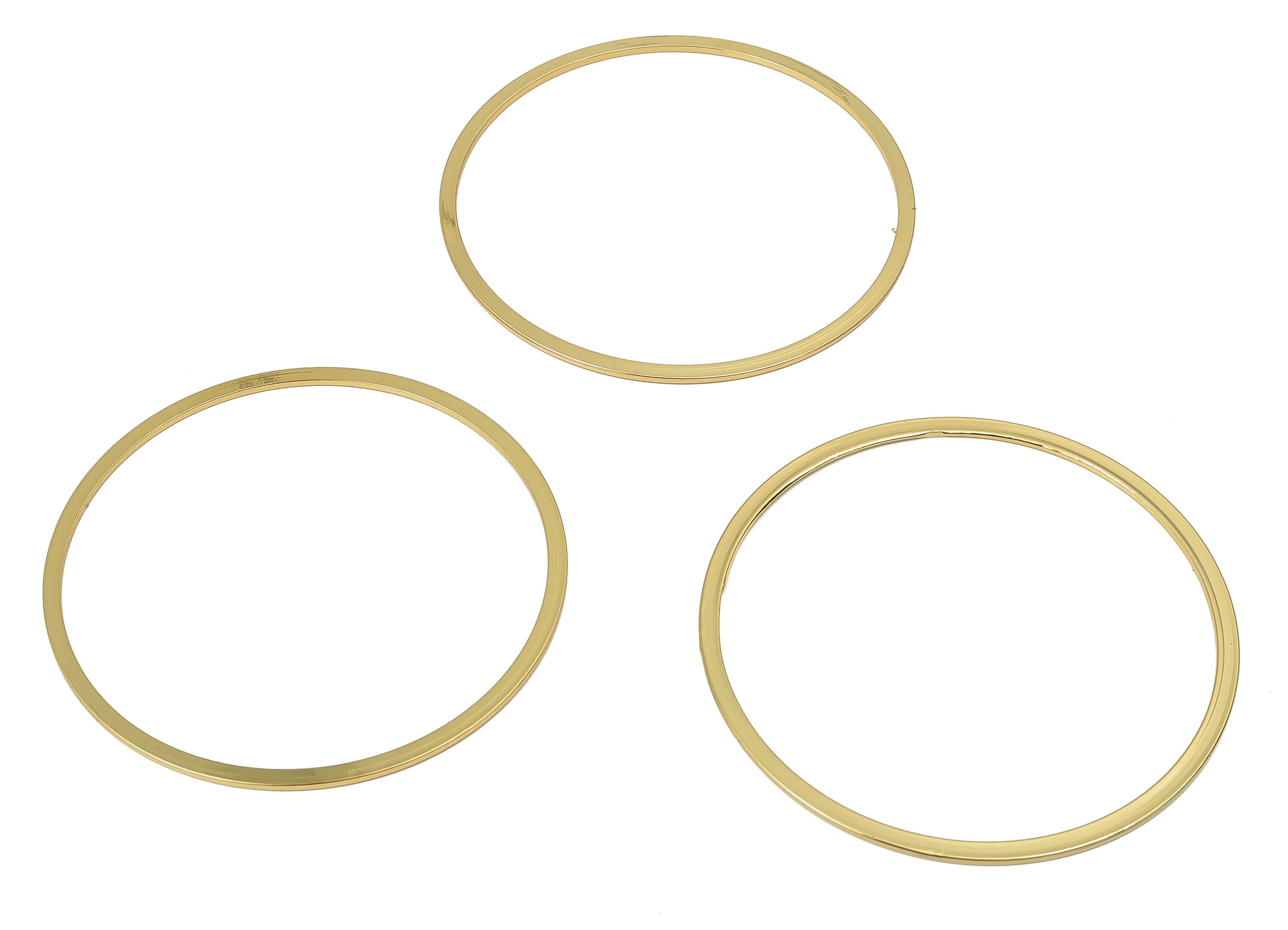 Brass Round Connector - Gold Round Links - Brass Circle Hoop Connector - 18K Real Gold Plated  Brass - 60x2x1mm - RGP3312-60 - DOMEDBAZAAR