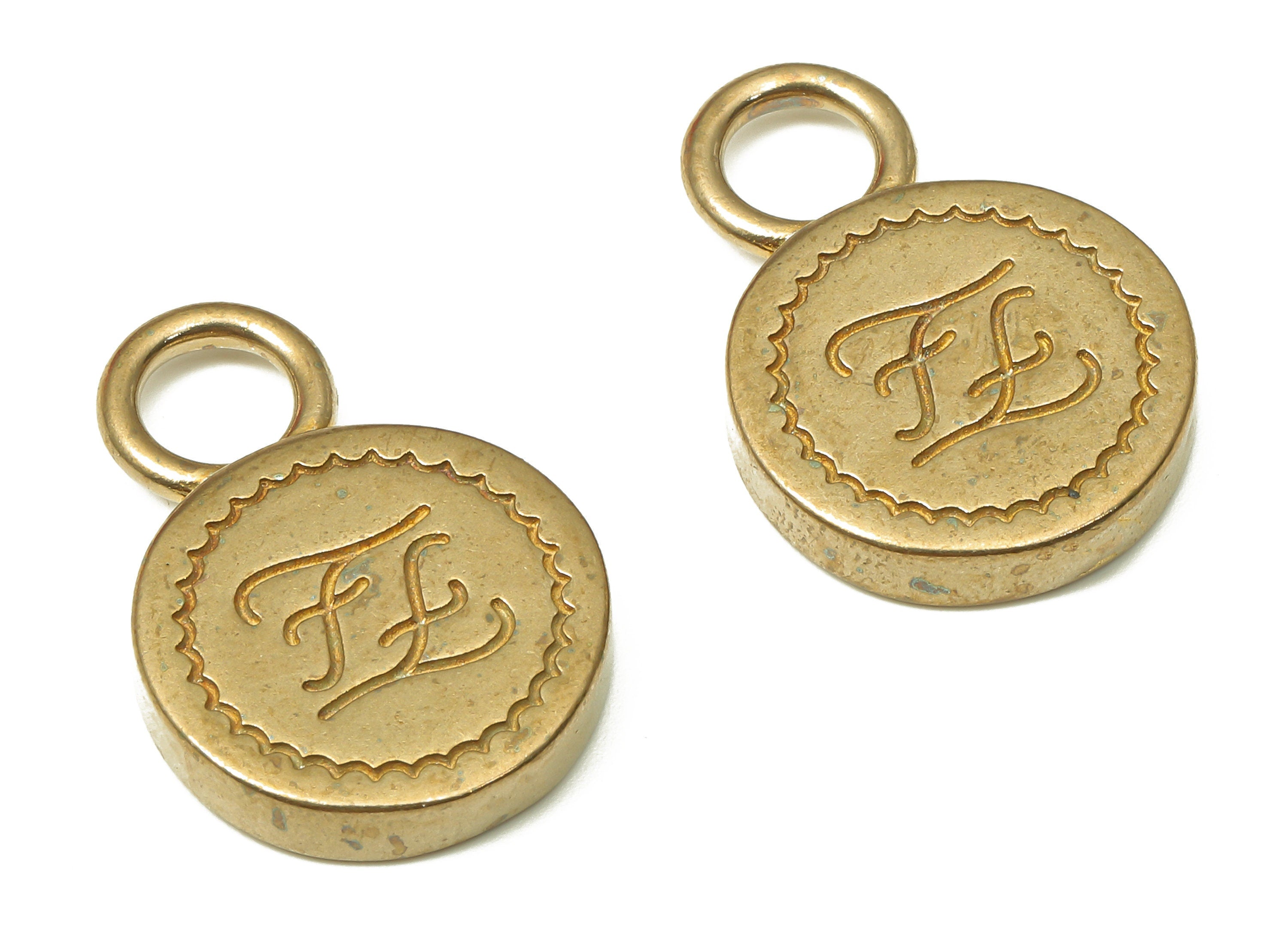 Brass Round Cabachon Pendant - Raw Brass Circle Pendant - For Necklace - For Bracelet - Brass Pendant - 23x16.27x2.98mm - PP7893 - DOMEDBAZAAR