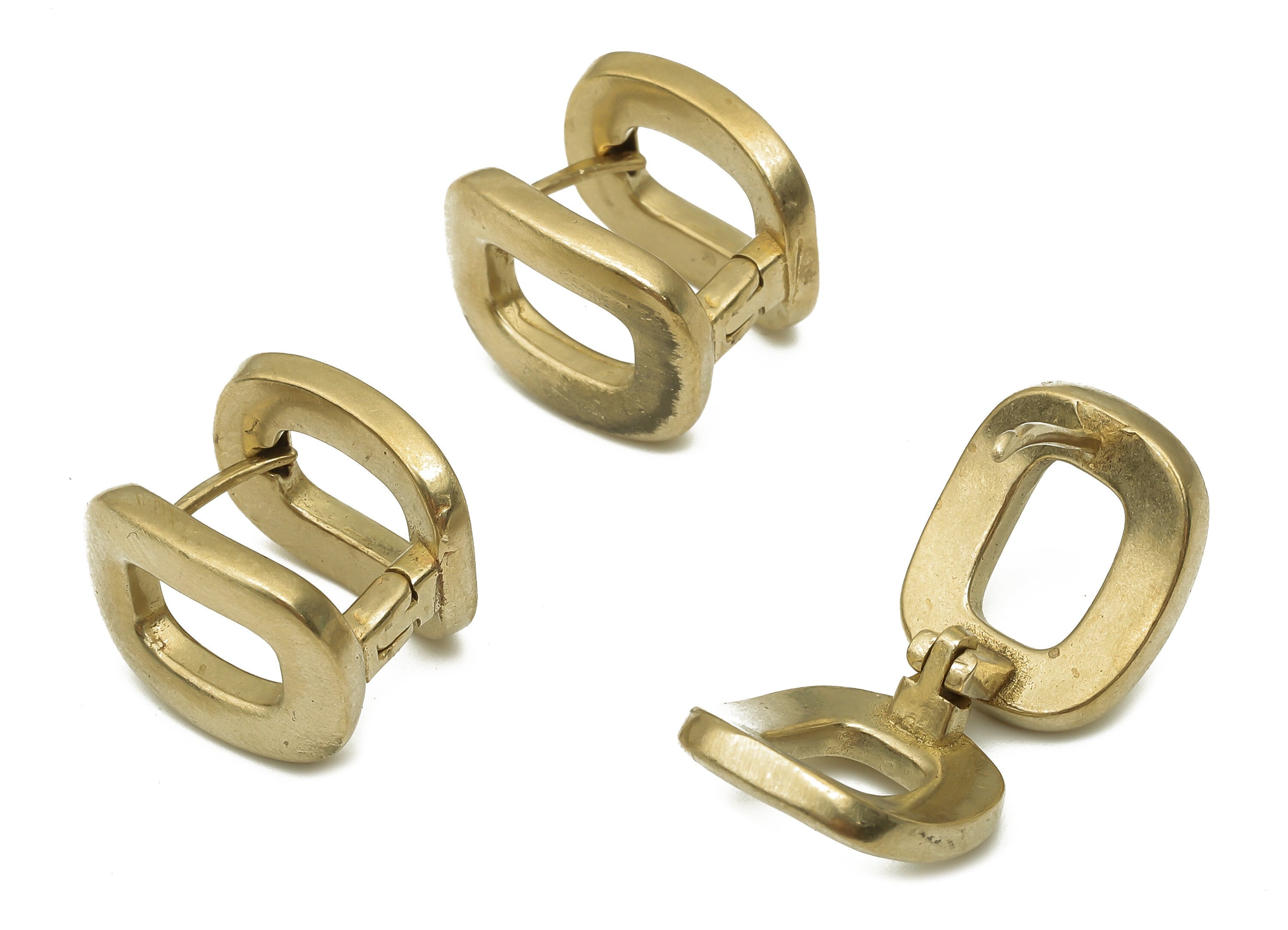 Brass Round Hoop Earring Clasps - Raw Brass Thick Circle Oval Huggie Hoop Earrings - Huggie Earring - 16.41x12.13x2.42mm - PP7867 - DOMEDBAZAAR