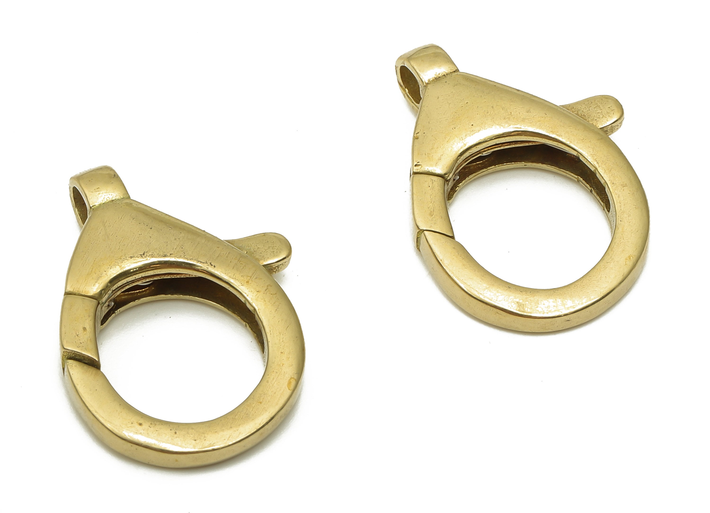 Brass Parrot Clasps - Raw Brass Claw Clasps - Lobster Clasps -Brass Earring Findings - Jewelry Supplies -24.25x16.08x4.72mm- pp7886 - DOMEDBAZAAR