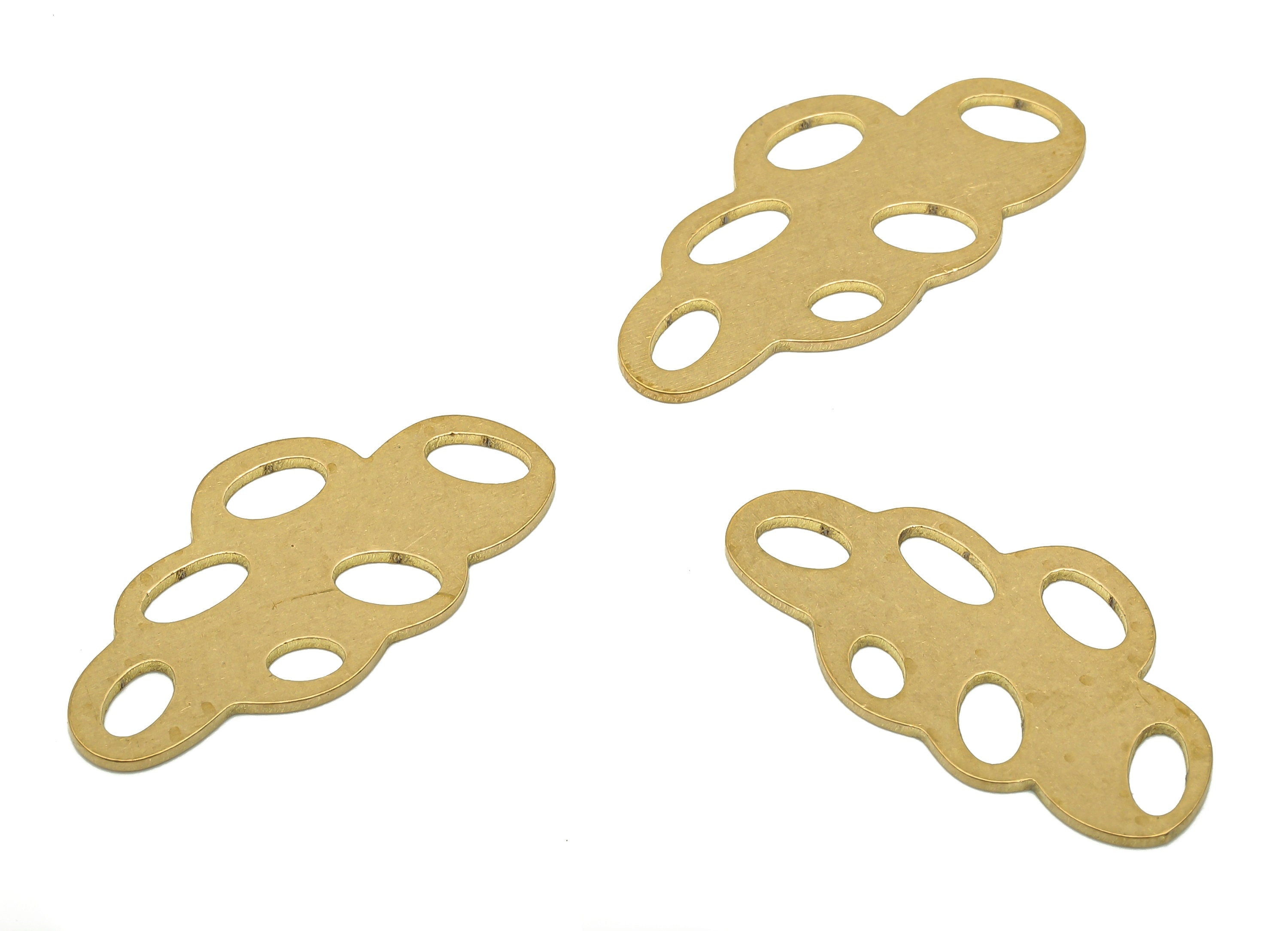Brass Cloud Connector  - Raw Brass Cloud Cutout Earrings Connector - Earring Findings - 25.13x12.85x0.67mm - PPA4372 - DOMEDBAZAAR