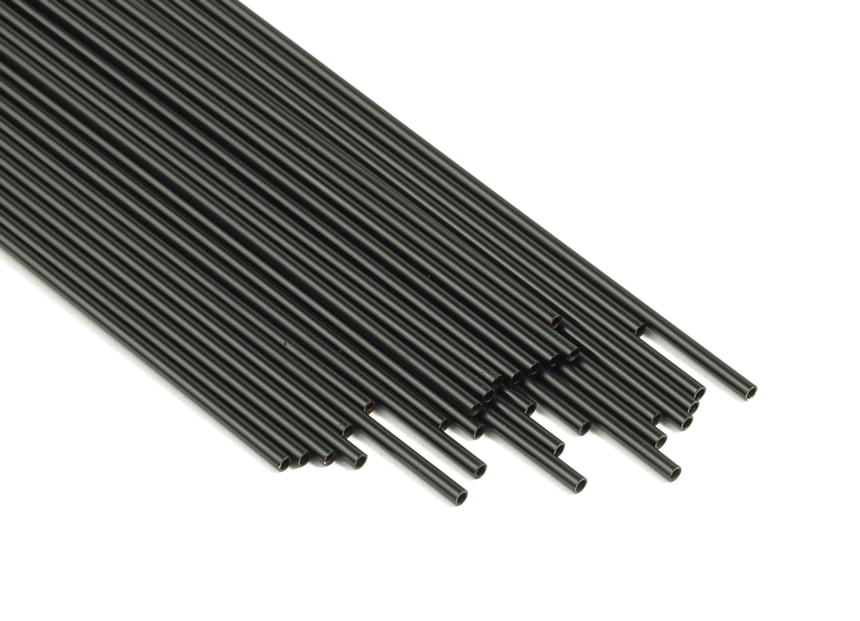 Matte Black Himmeli Tubes - Raw Brass Round Himmeli DIY Tube Beads - Circle Pipes for Geometric - For Air Plants -1.5x0.2x80mm - PP4567B-80 - DOMEDBAZAAR