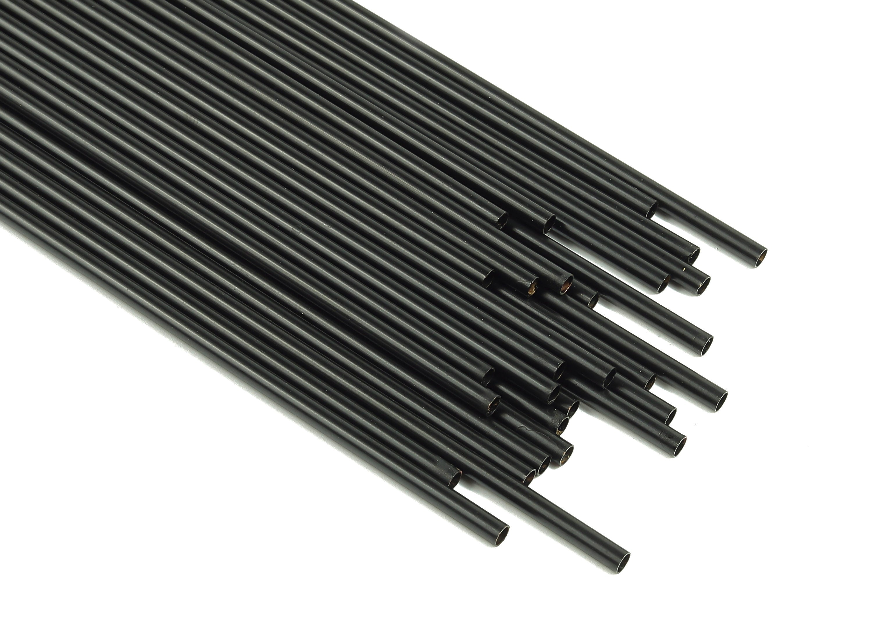 Matte Black Himmeli Tubes - Raw Brass Round Himmeli DIY Tube Beads - Circle Pipes for Geometric - For Air Plants -2.5x0.2x130mm- PP4569B-130 - DOMEDBAZAAR
