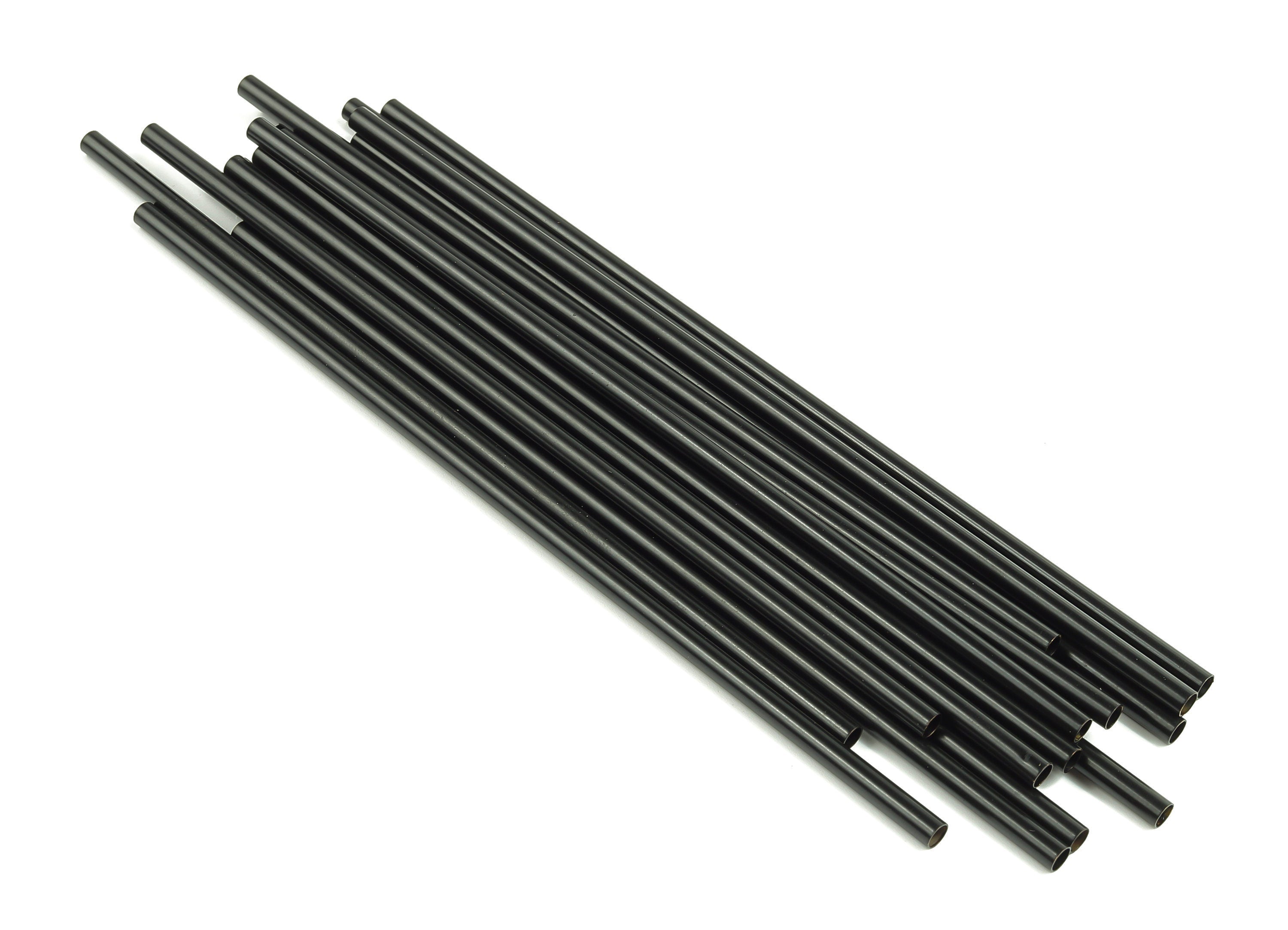 Matte Black Himmeli Tubes - Raw Brass Round Himmeli DIY Tube Beads - Circle Pipes for Geometric - For Air Plants -3x0.2x120mm- PP4570B-120 - DOMEDBAZAAR