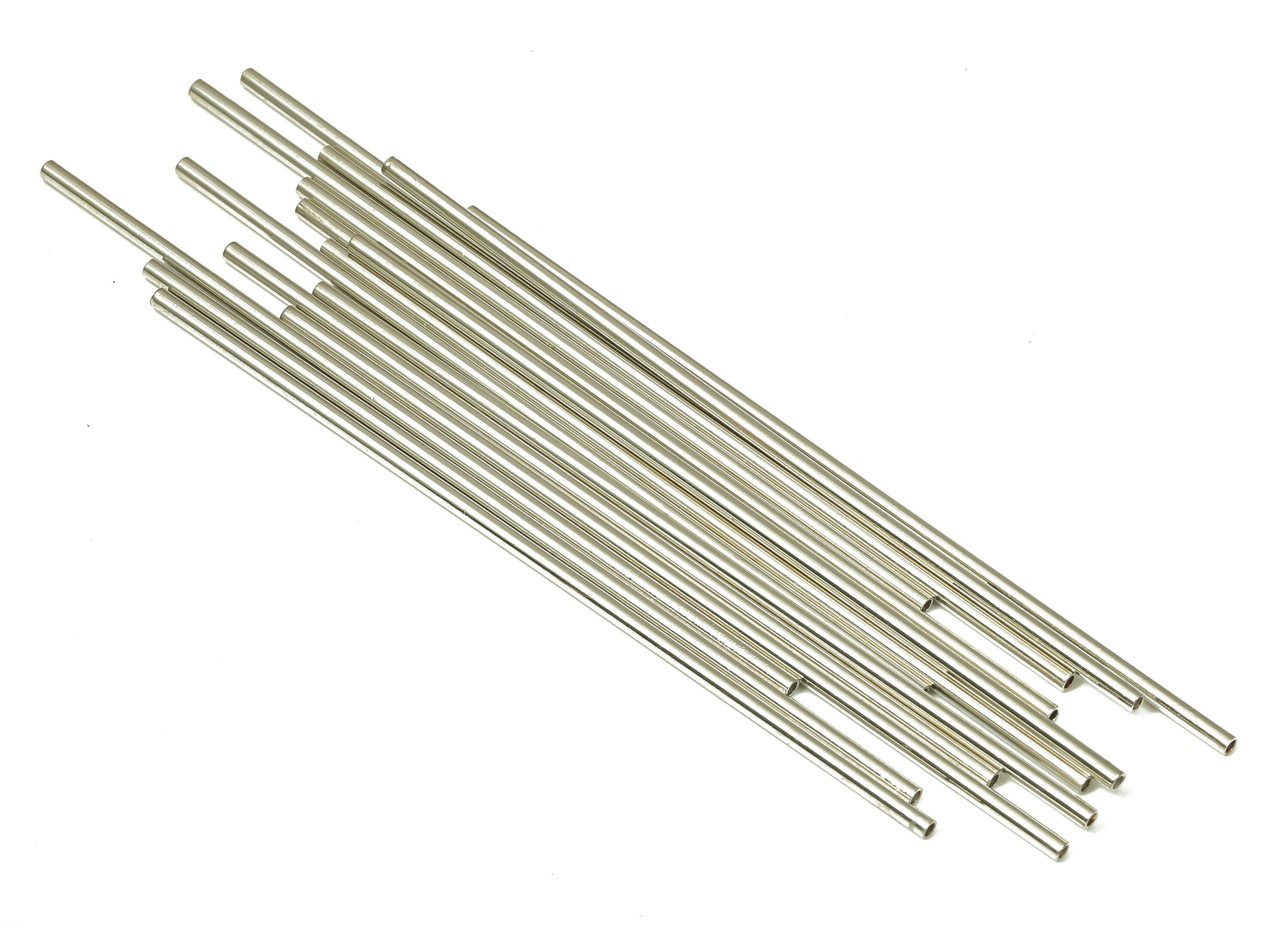 Silver Tone Himmeli Tubes - Brass Round Himmeli DIY Tube Beads - Circle Pipes for Geometric - For Air Plants -1.5x0.2x70mm - PP4567S-70 - DOMEDBAZAAR