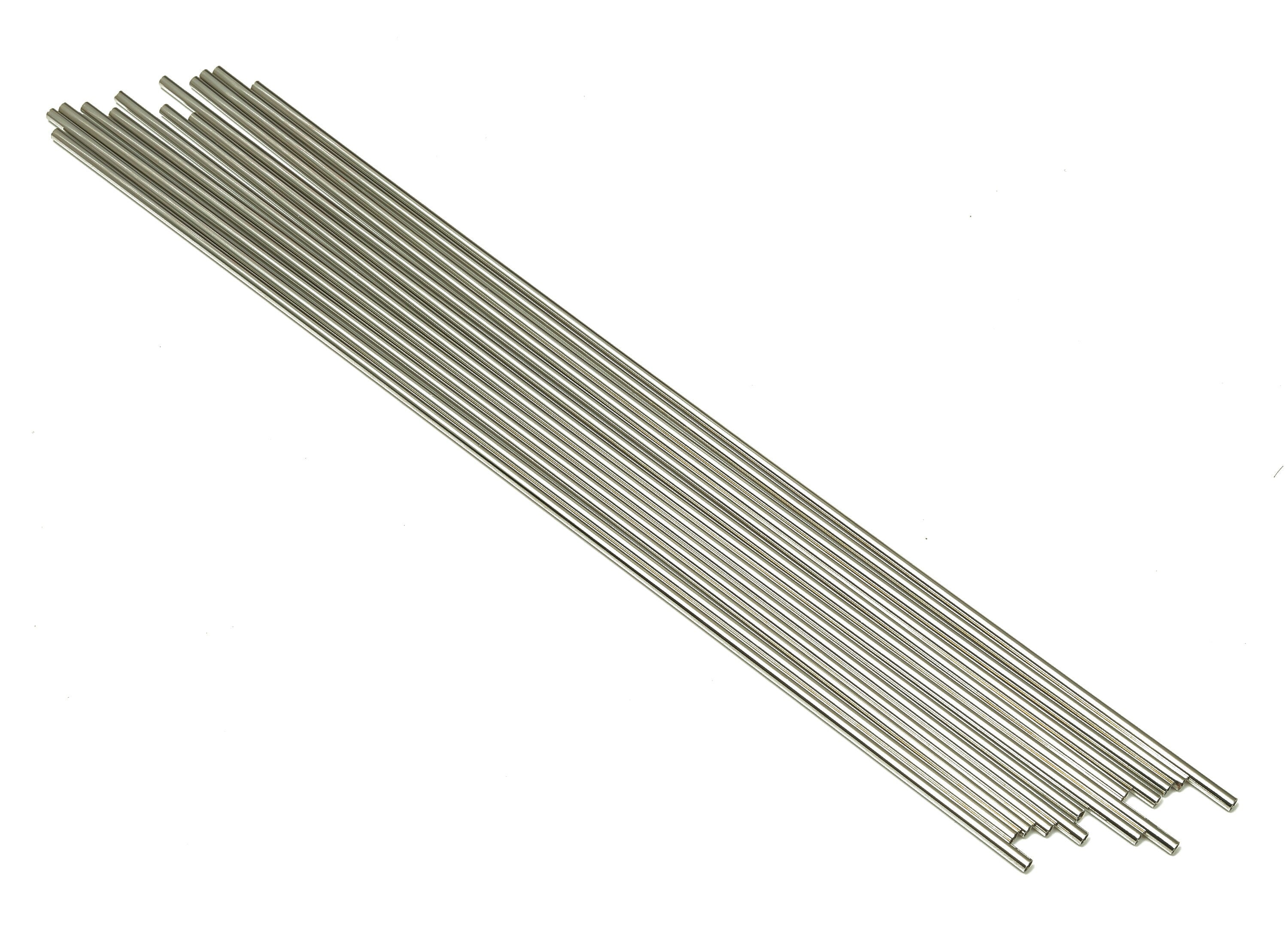 Silver Tone Himmeli Tubes - Brass Round Himmeli DIY Tube Beads - Circle Pipes for Geometric - For Air Plants - 2x0.2x180mm- PP4568S-180 - DOMEDBAZAAR