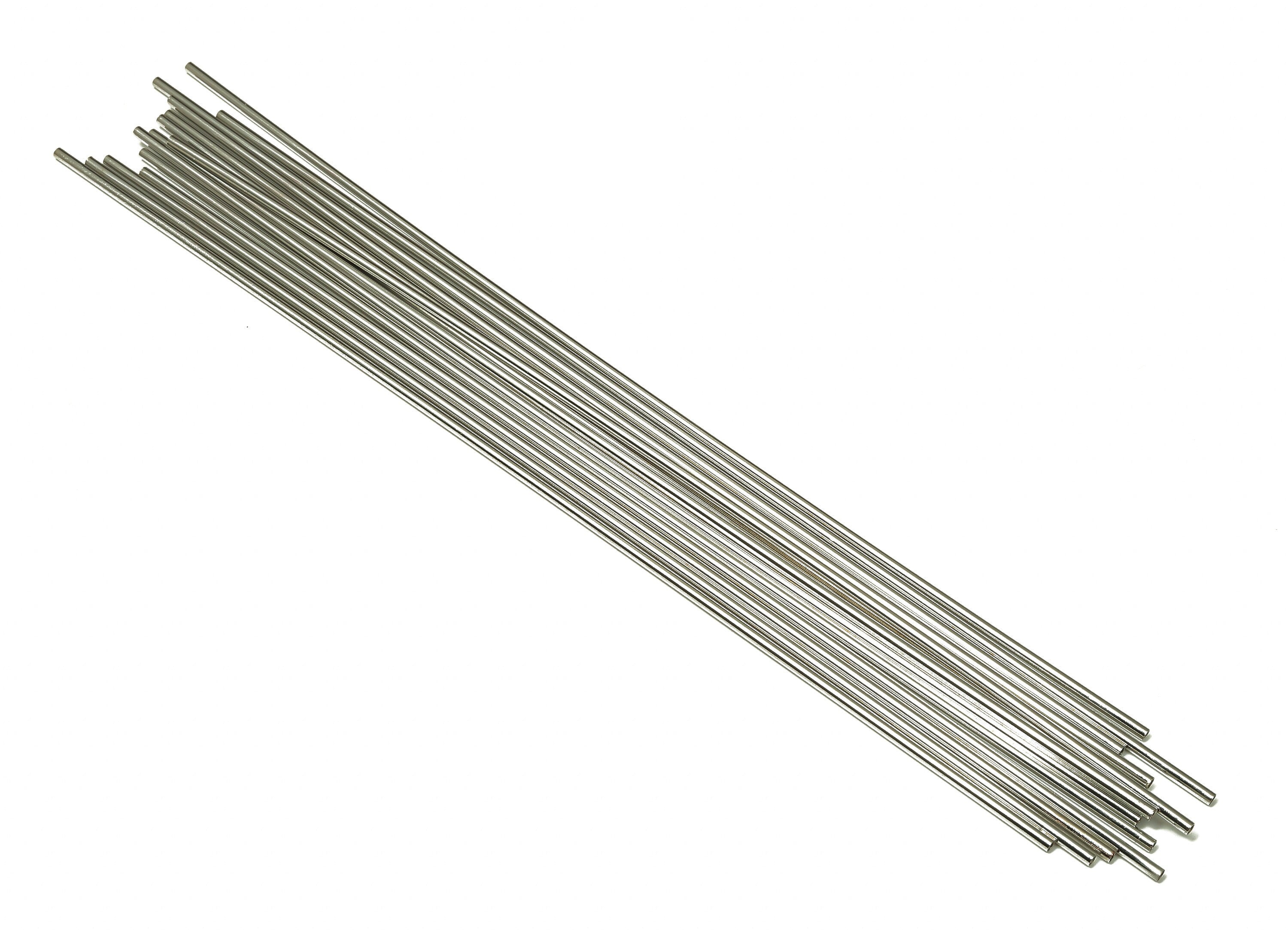 Silver Tone Himmeli Tubes - Brass Round  Himmeli DIY Tube Beads - Circle Pipes for Geometric - For Air Plants - 2x0.2x200mm- PP4568S-200 - DOMEDBAZAAR