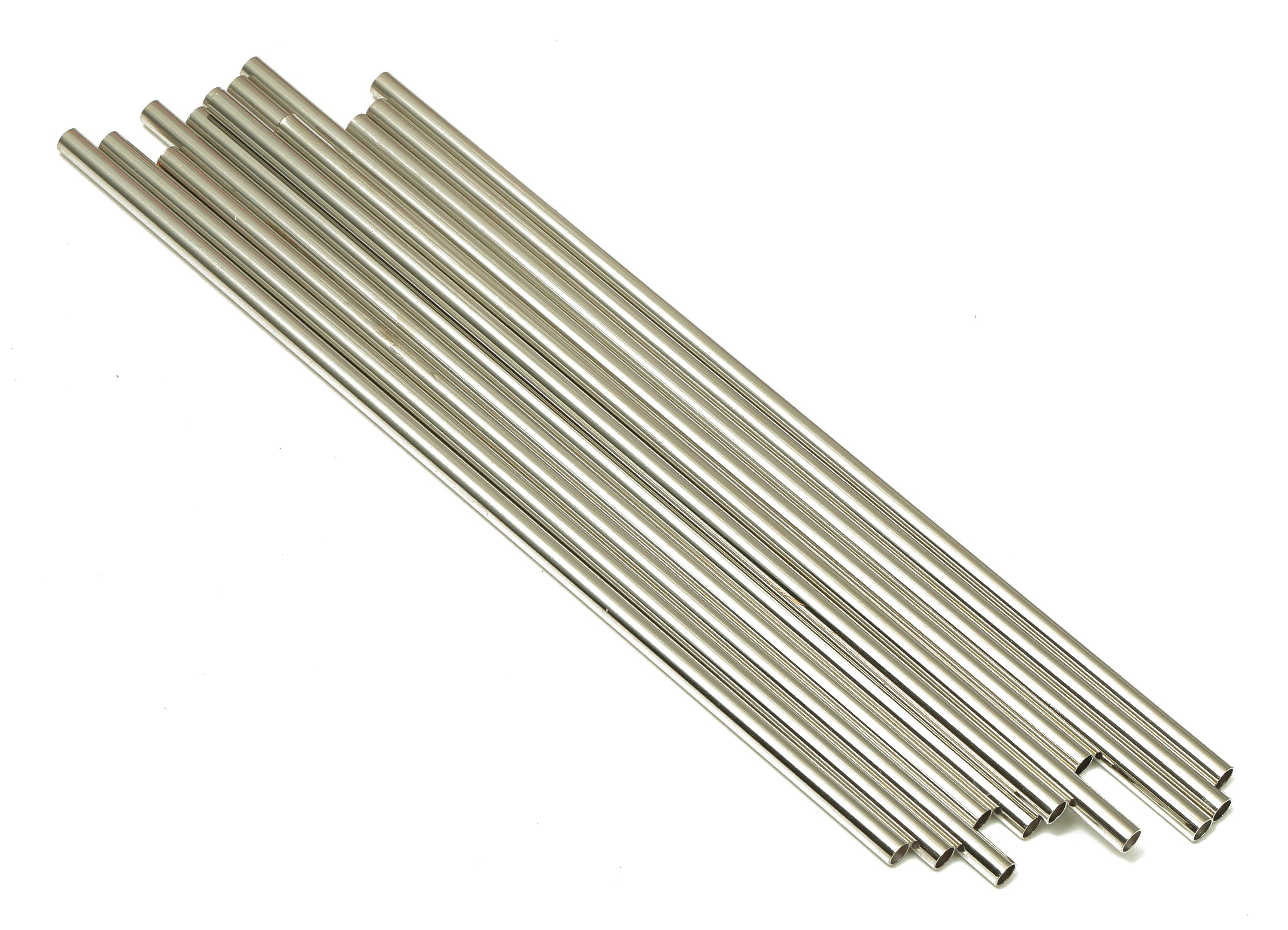 Silver Tone Himmeli Tubes - Brass Round Himmeli DIY Tube Beads - Circle Pipes for Geometric - For Air Plants -2.5x0.2x100mm- PP4569S-100 - DOMEDBAZAAR