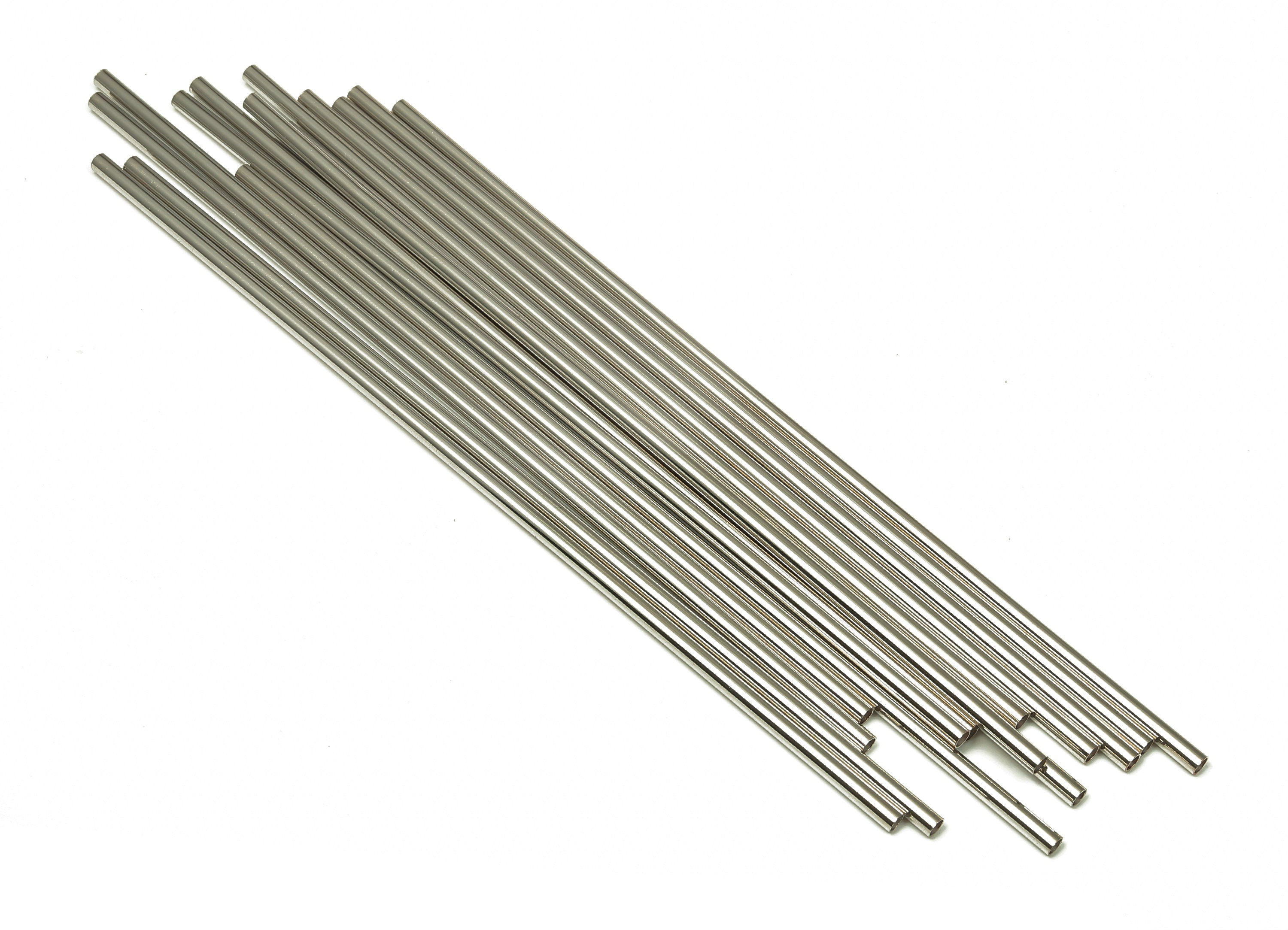 Silver Tone Himmeli Tubes - Brass Round Himmeli DIY Tube Beads - Circle Pipes for Geometric - For Air Plants -2.5x0.2x130mm- PP4569S-130 - DOMEDBAZAAR