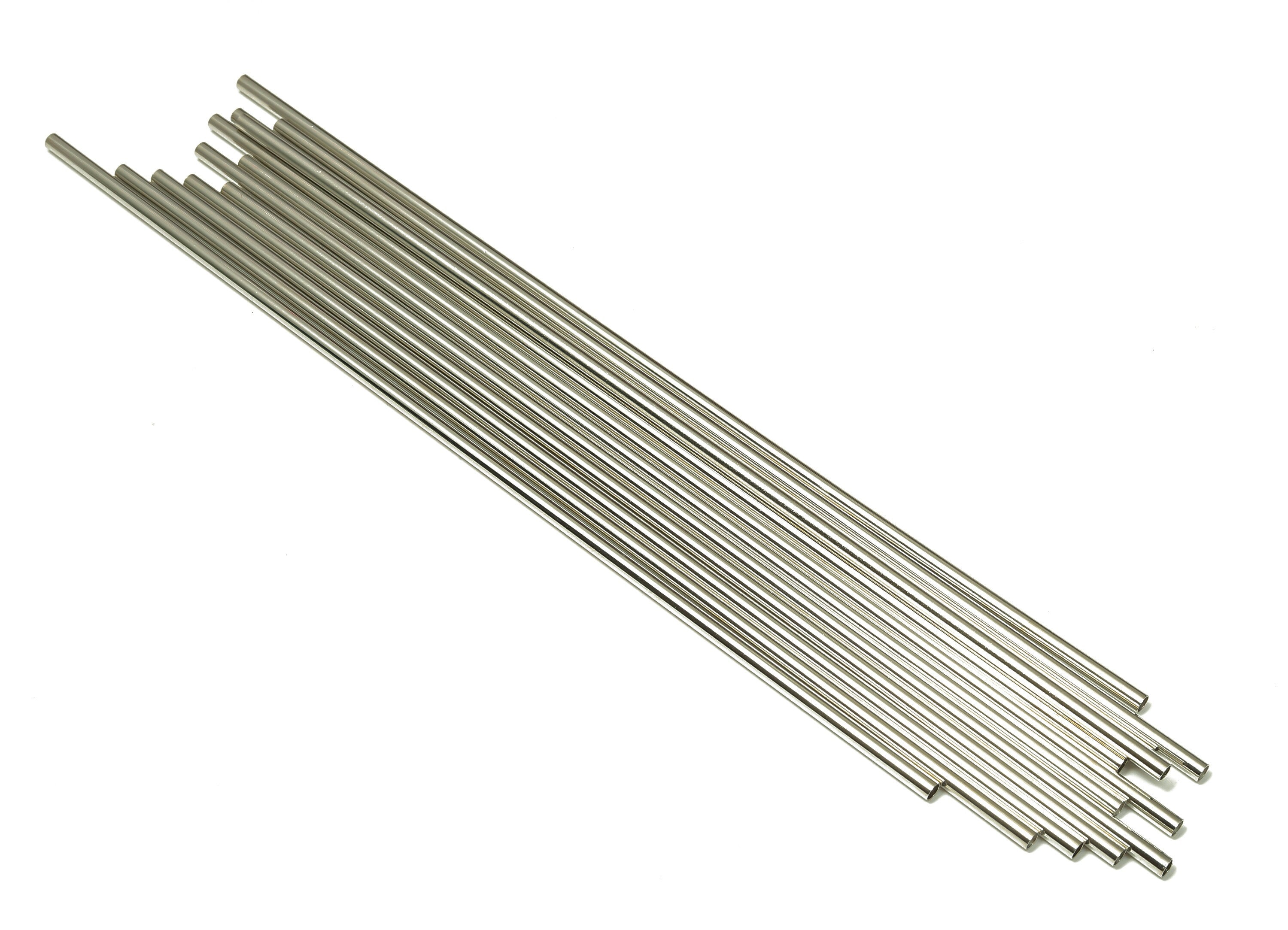 Silver Tone Himmeli Tubes - Brass Round Himmeli DIY Tube Beads - Circle Pipes for Geometric - For Air Plants -2.5x0.2x160mm- PP4569S-160 - DOMEDBAZAAR