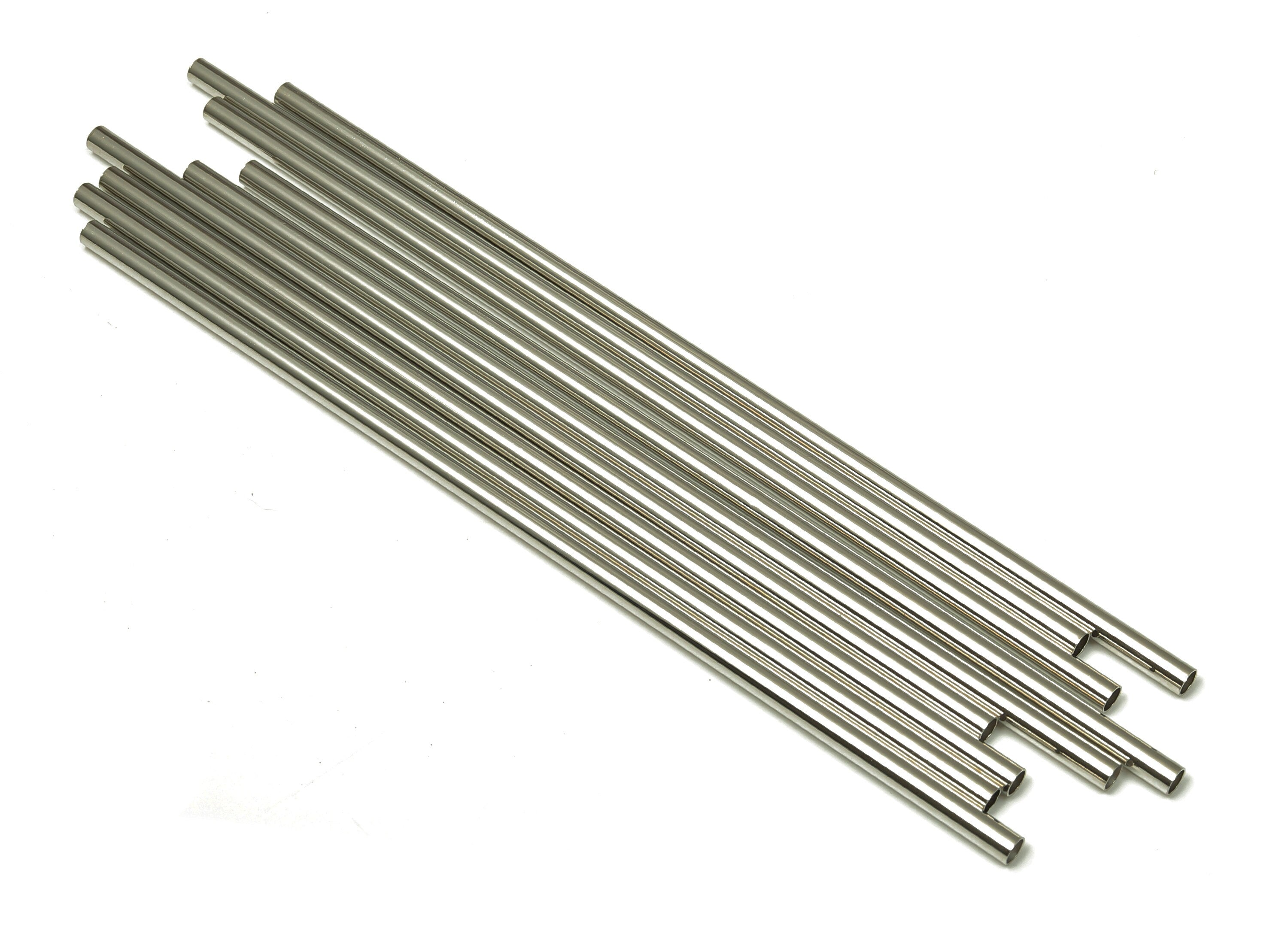 Silver Tone Himmeli Tubes - Brass Round Himmeli DIY Tube Beads - Circle Pipes for Geometric - For Air Plants -3x0.2x120mm- PP4570S-120 - DOMEDBAZAAR