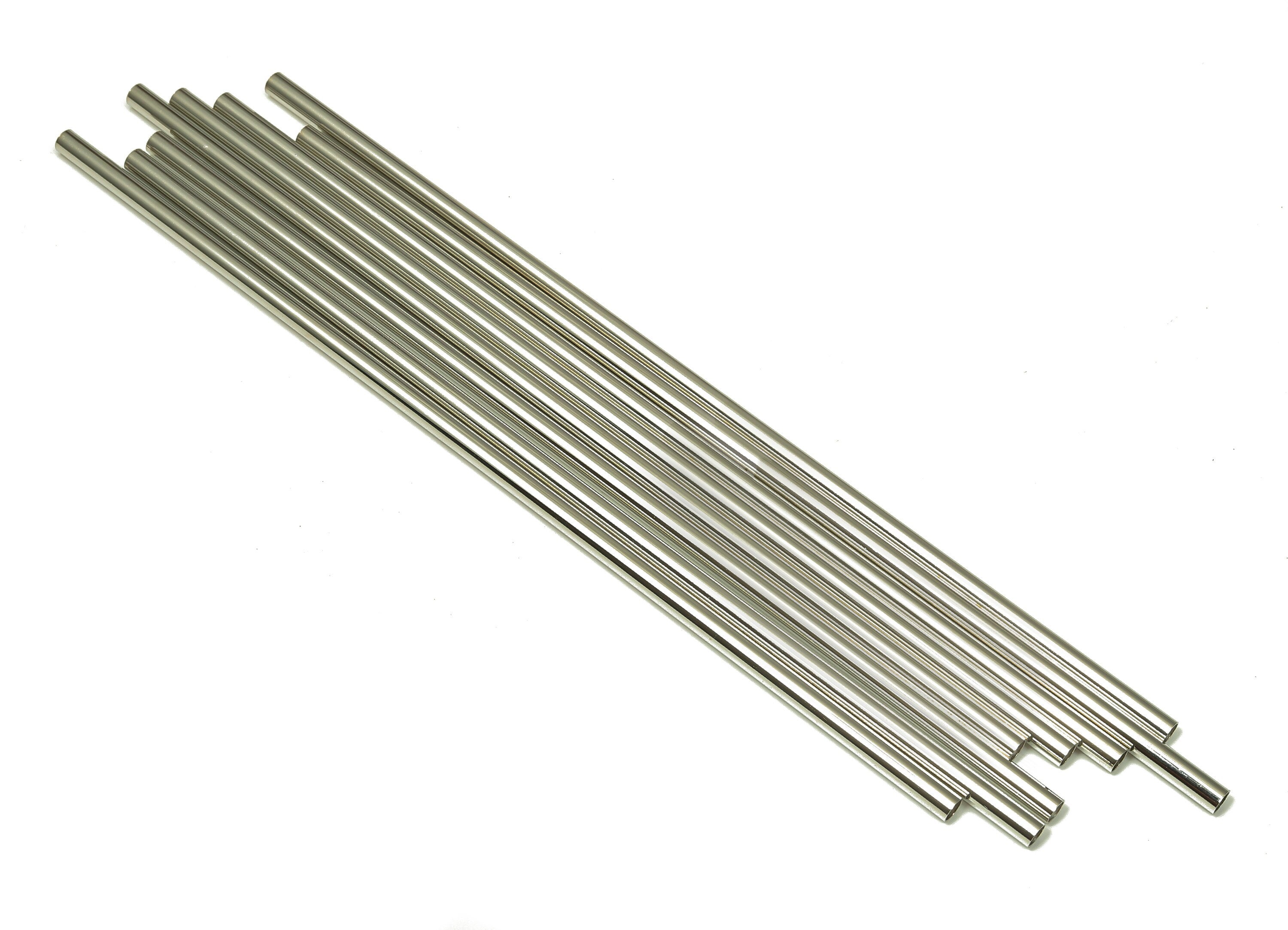 Silver Tone Himmeli Tubes - Brass Round Himmeli DIY Tube Beads - Circle Pipes for Geometric - For Air Plants -3x0.2x130mm- PP4570S-130 - DOMEDBAZAAR