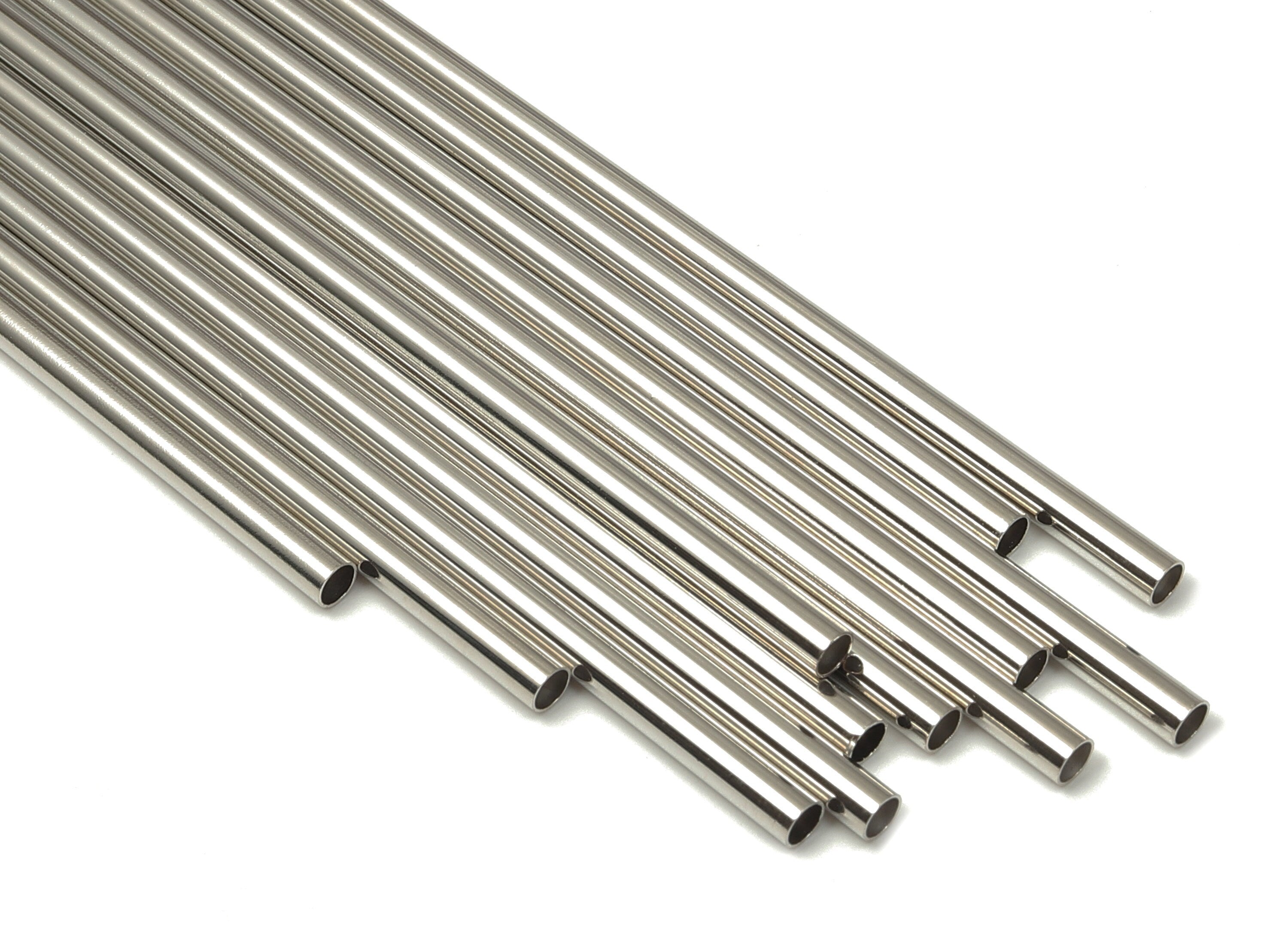 Silver Tone Himmeli Tubes - Brass Round Himmeli DIY Tube Beads - Circle Pipes for Geometric - For Air Plants -3x0.2x120mm- PP4570S-120 - DOMEDBAZAAR