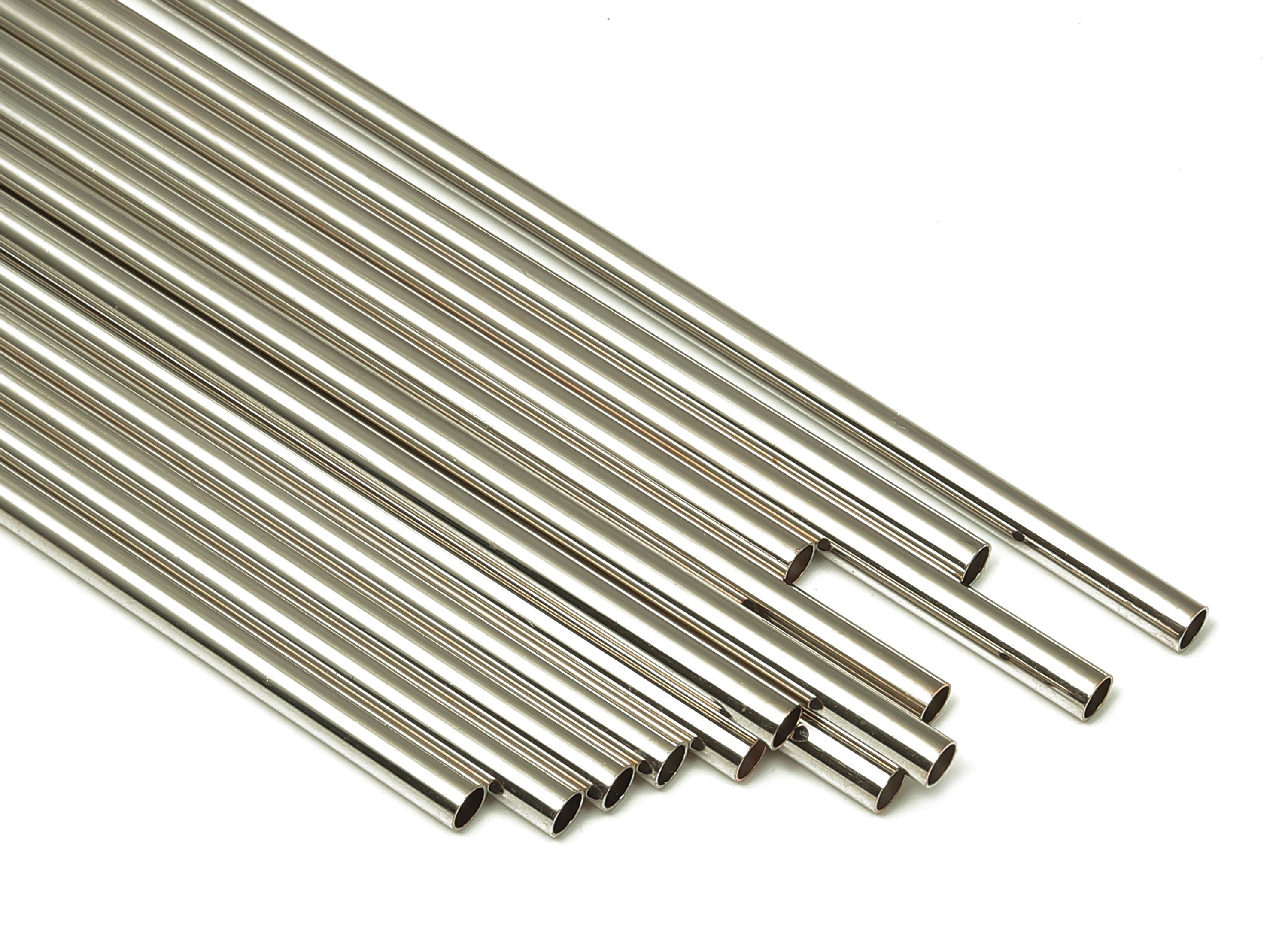 Silver Tone Himmeli Tubes - Brass Round Himmeli DIY Tube Beads - Circle Pipes for Geometric - For Air Plants -3x0.2x110mm- PP4570S-110 - DOMEDBAZAAR