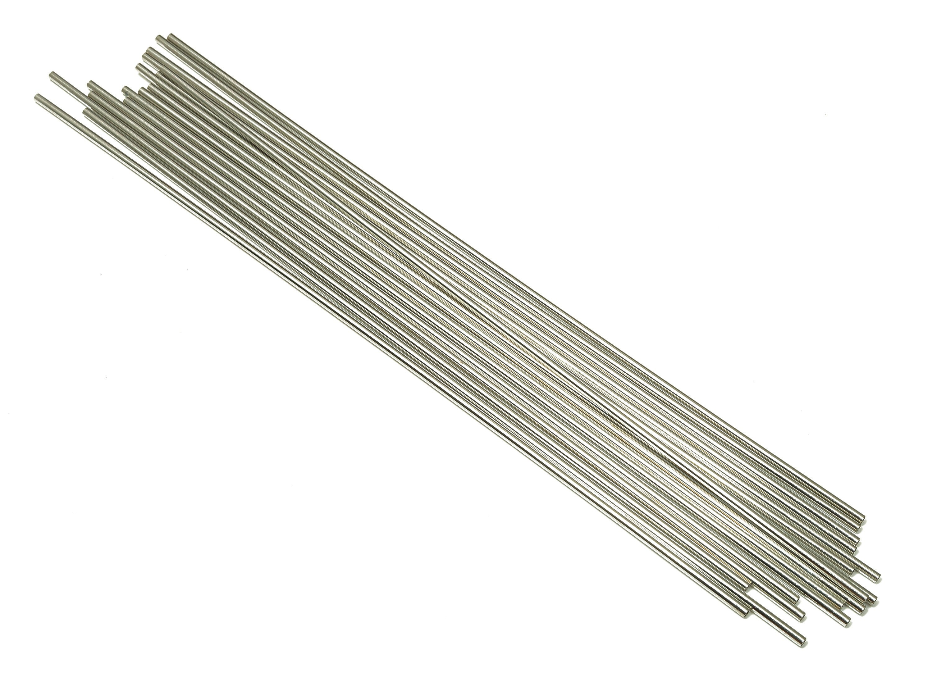 Silver Tone Himmeli Tubes - Brass Round Himmeli DIY Tube Beads - Circle Pipes for Geometric - For Air Plants - 2x0.2x190mm- PP4568S-190 - DOMEDBAZAAR