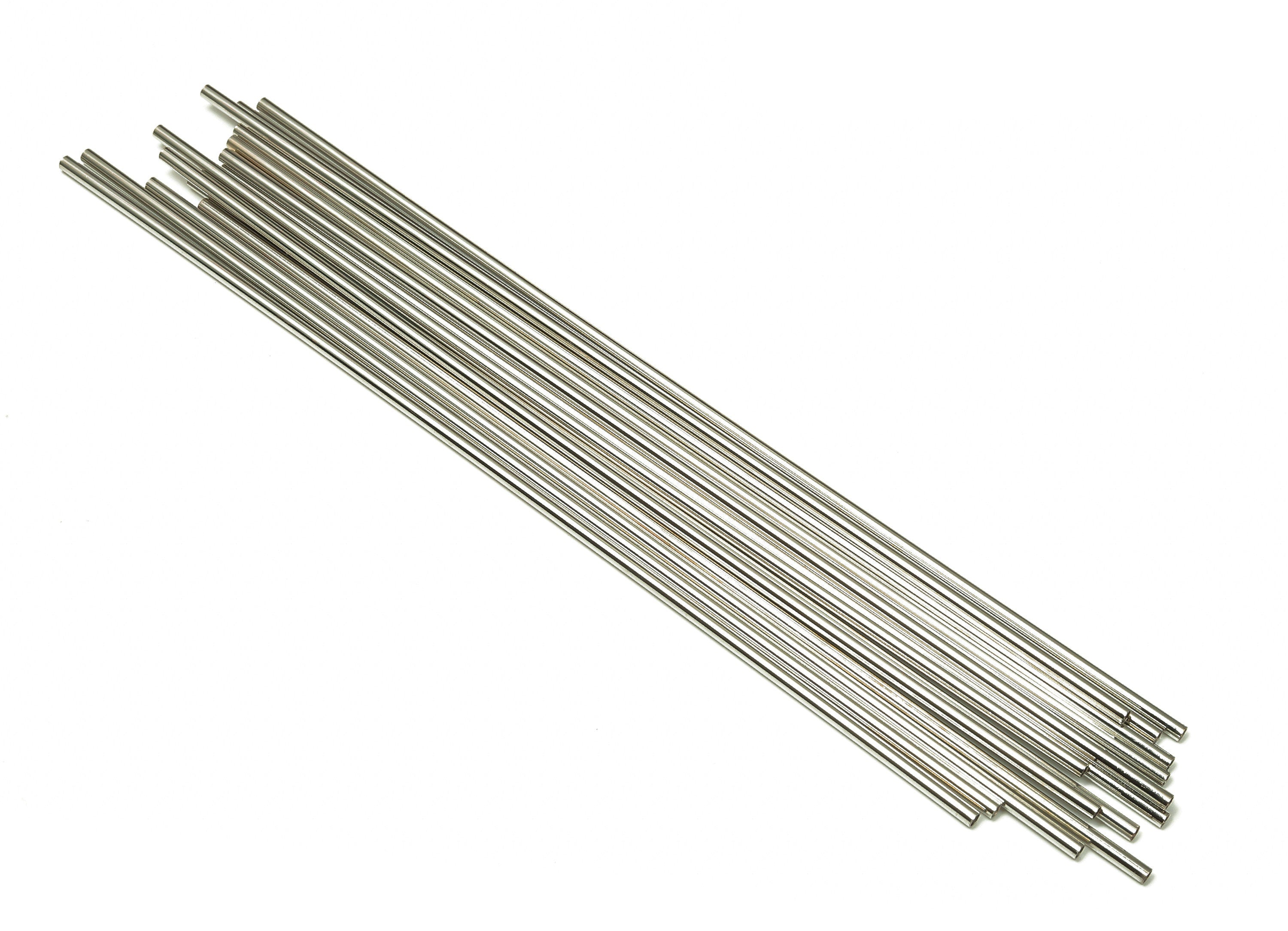 Silver Tone Himmeli Tubes - Brass Round Himmeli DIY Tube Beads - Circle Pipes for Geometric - For Air Plants - 2x0.2x140mm- PP4568S-140 - DOMEDBAZAAR