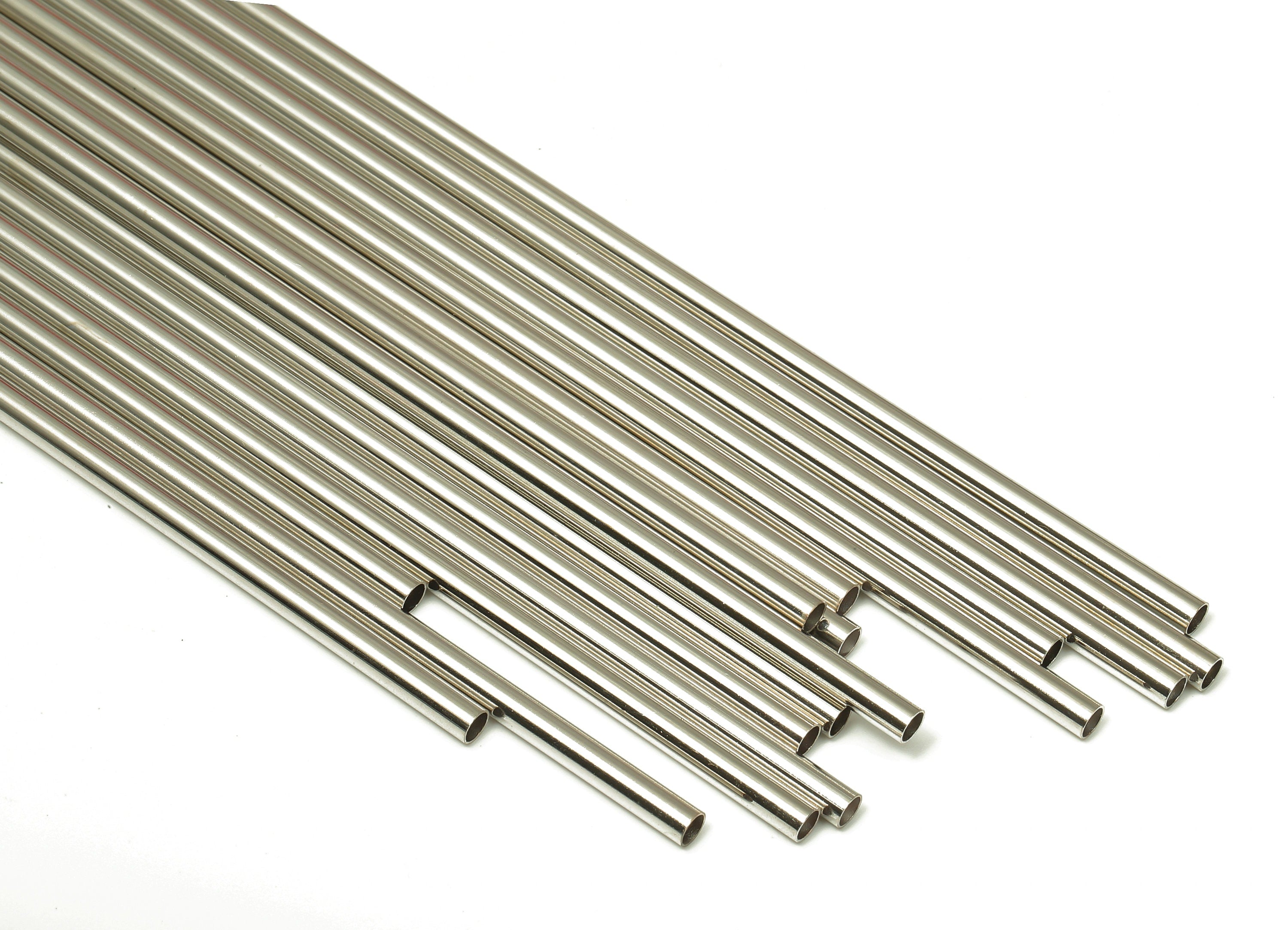 Silver Tone Himmeli Tubes - Brass Round Himmeli DIY Tube Beads - Circle Pipes for Geometric - For Air Plants -2.5x0.2x100mm- PP4569S-100 - DOMEDBAZAAR