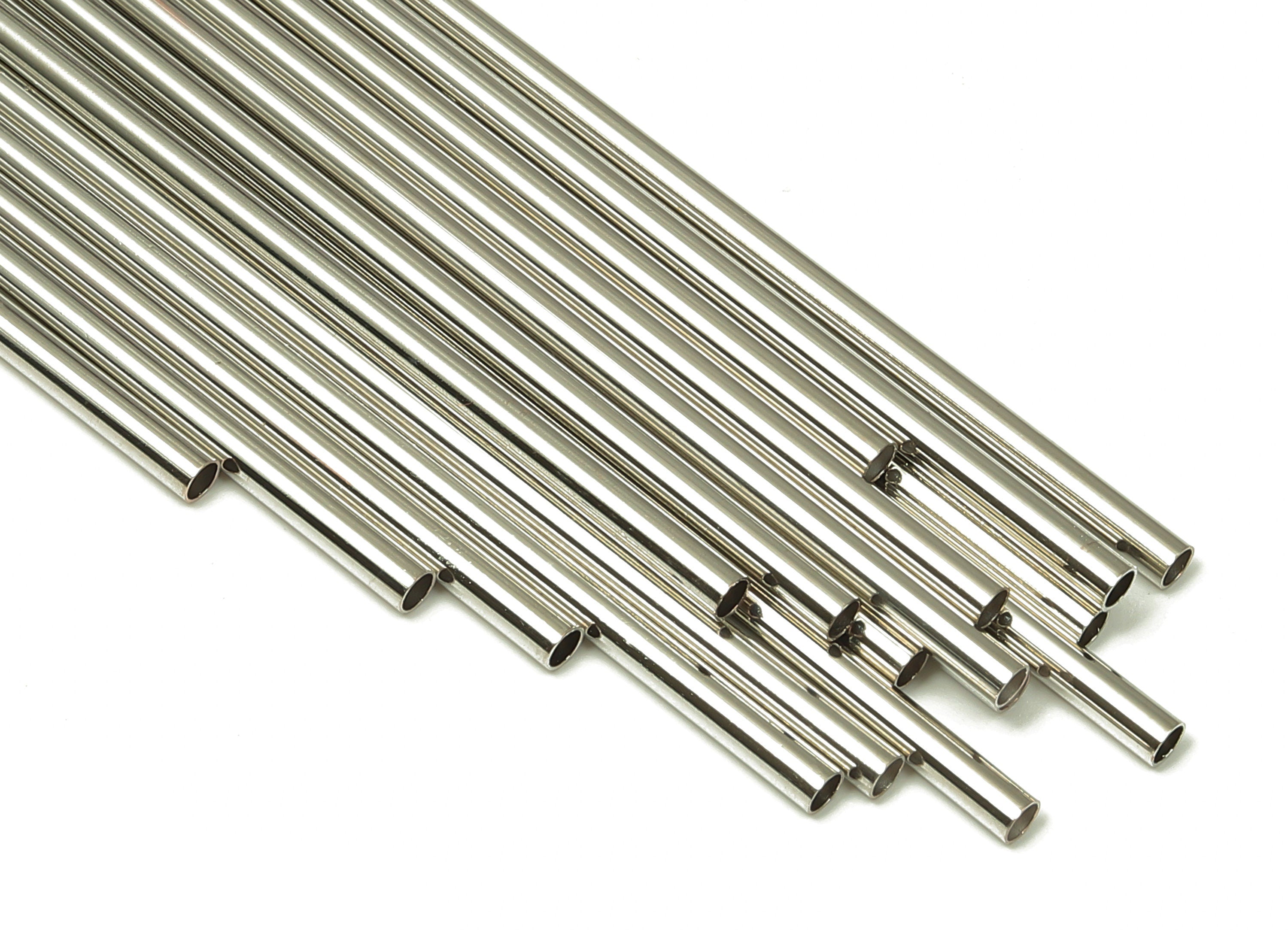 Silver Tone Himmeli Tubes - Brass Round Himmeli DIY Tube Beads - Circle Pipes for Geometric - For Air Plants -2.5x0.2x140mm- PP4569S-140 - DOMEDBAZAAR