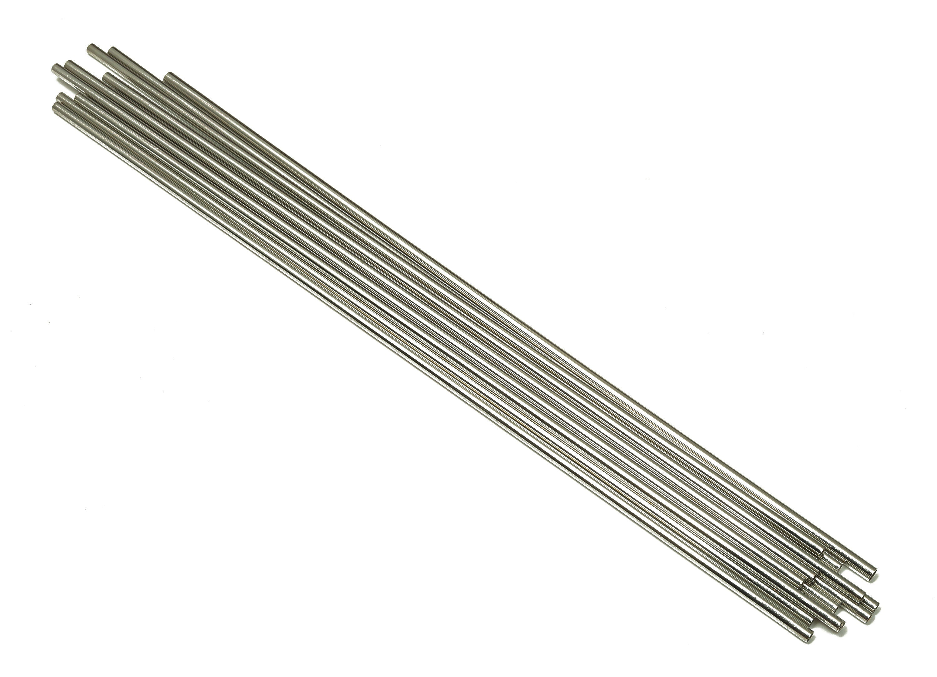 Silver Tone Himmeli Tubes - Brass Round Himmeli DIY Tube Beads - Circle Pipes for Geometric - For Air Plants -2.5x0.2x200mm- PP4569S-200 - DOMEDBAZAAR