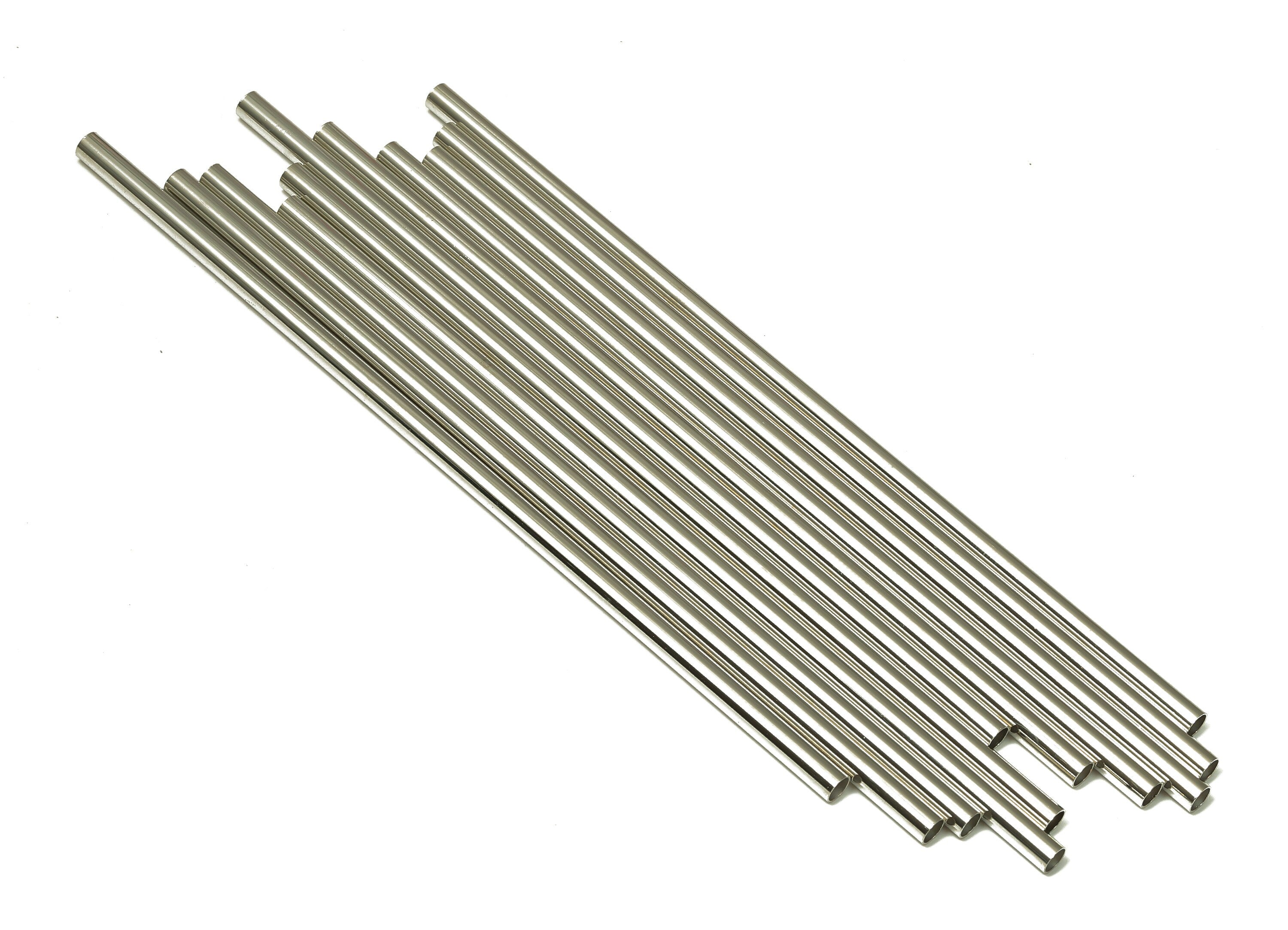 Silver Tone Himmeli Tubes - Brass Round Himmeli DIY Tube Beads - Circle Pipes for Geometric - For Air Plants -3x0.2x100mm- PP4570S-100 - DOMEDBAZAAR