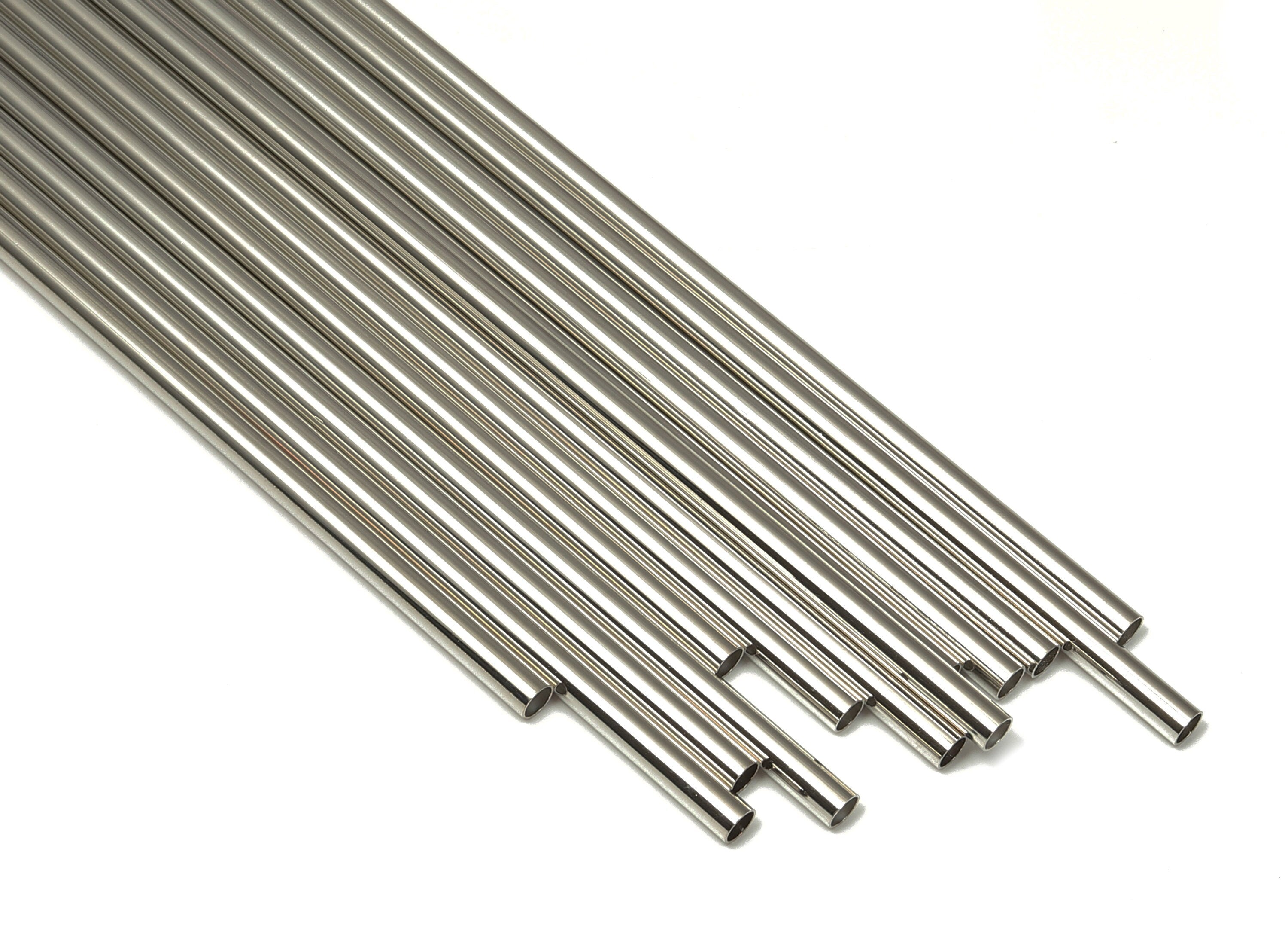 Silver Tone Himmeli Tubes - Brass Round Himmeli DIY Tube Beads - Circle Pipes for Geometric - For Air Plants -3x0.2x130mm- PP4570S-130 - DOMEDBAZAAR