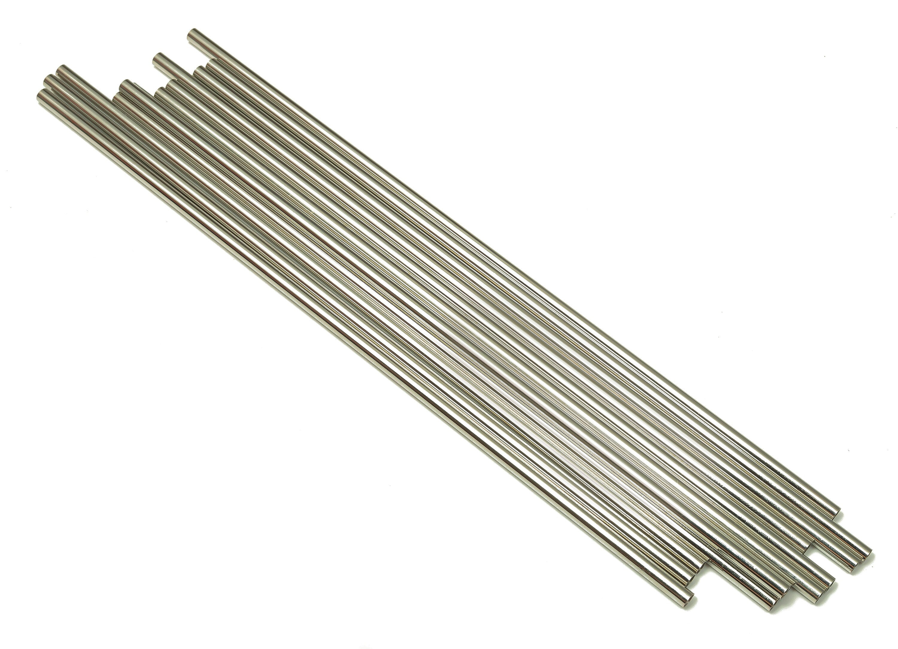 Silver Tone Himmeli Tubes - Brass Round Himmeli DIY Tube Beads - Circle Pipes for Geometric - For Air Plants -3x0.2x160mm- PP4570S-160 - DOMEDBAZAAR