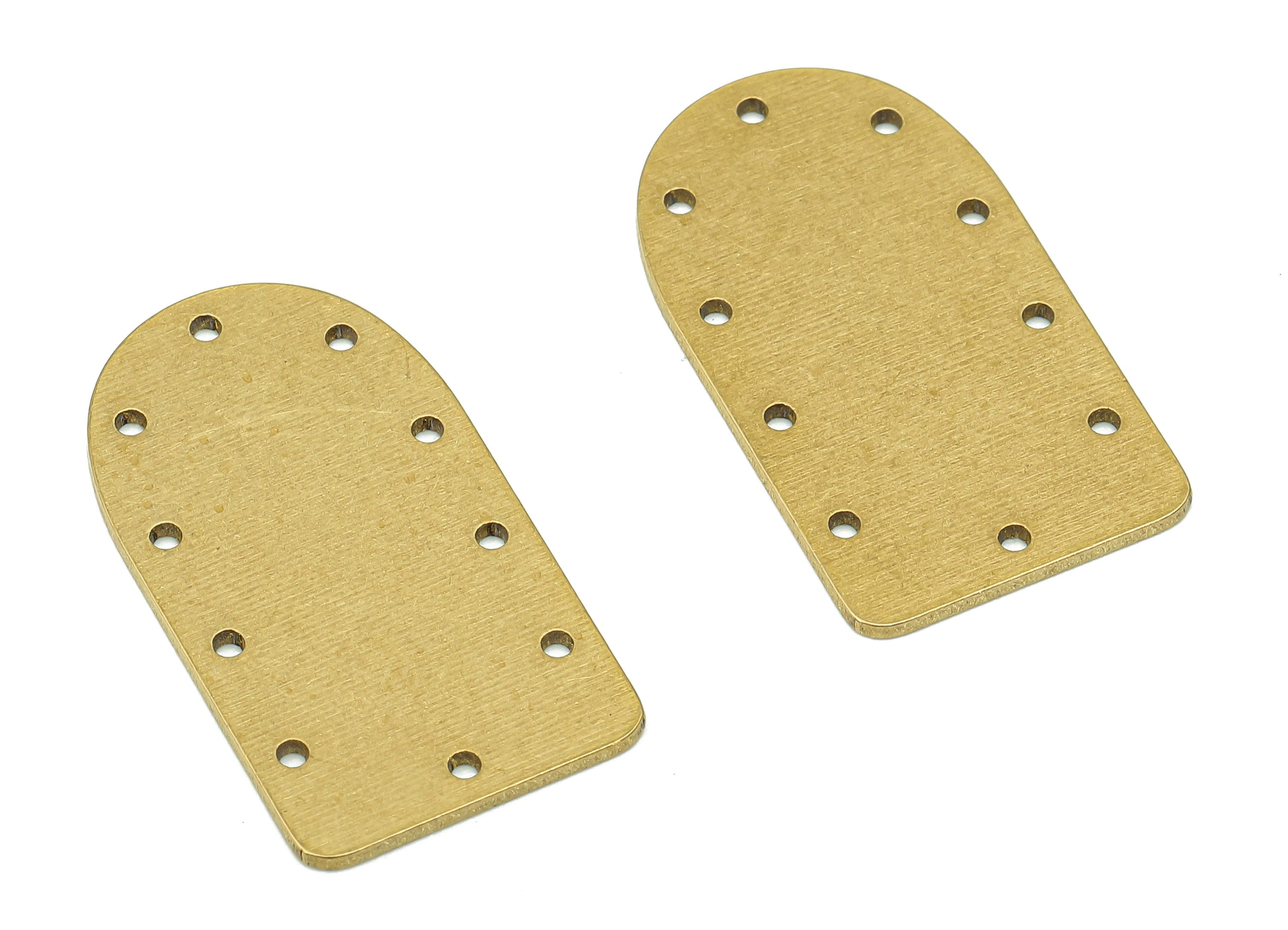 Brass Domed Earring Connector - Raw Brass Stamping Earring - Domed Earring Charm - Domed Charm With 10 Holes - 24.9x13.87x0.8mm - PPZ167 - DOMEDBAZAAR