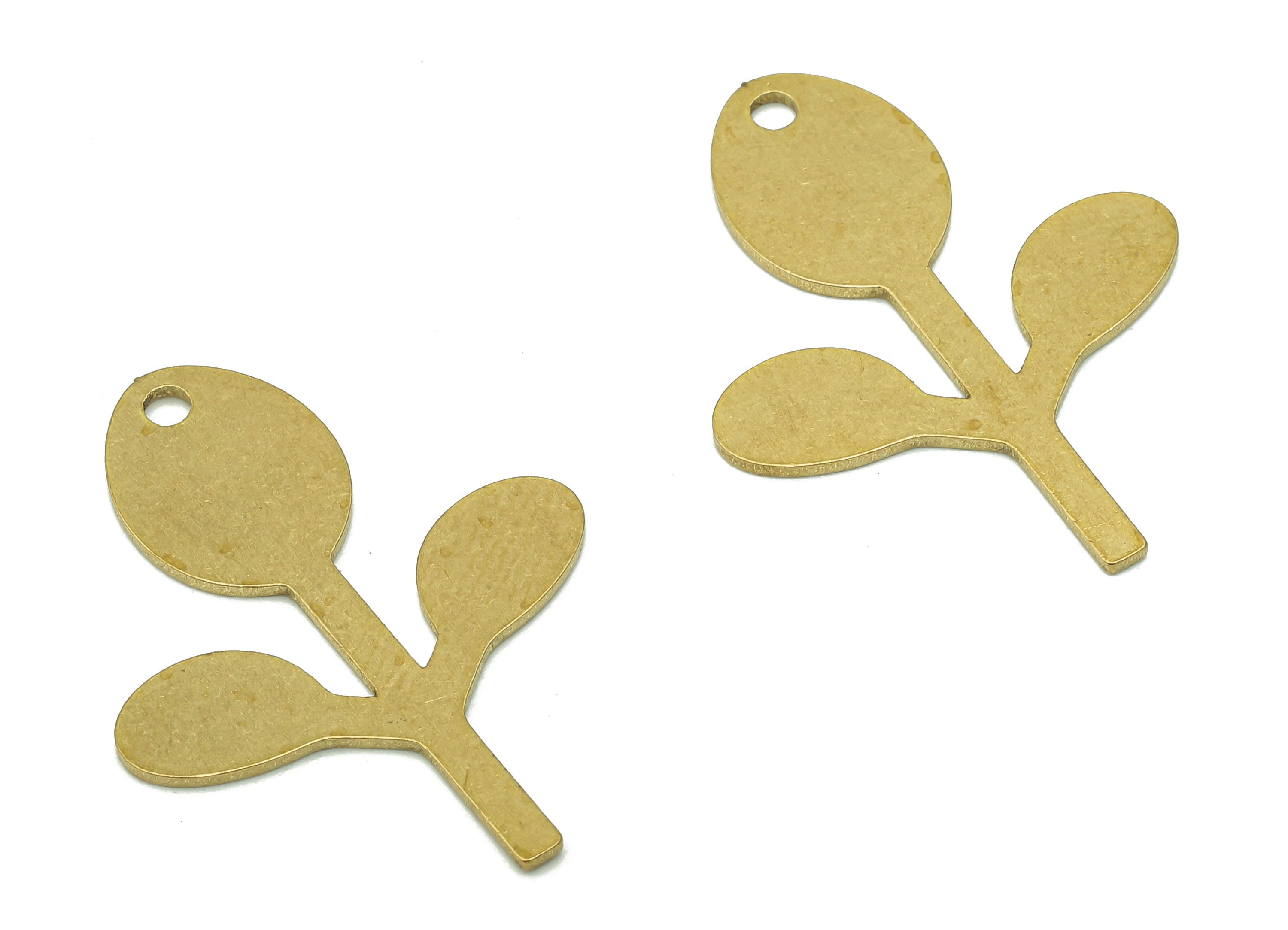 Brass Flower Earring Charms - Raw Brass Cutout Earring - Flower Pendant - Flower Charm For Necklace - 30.06x22.49x0.87mm - PPA5334 - DOMEDBAZAAR