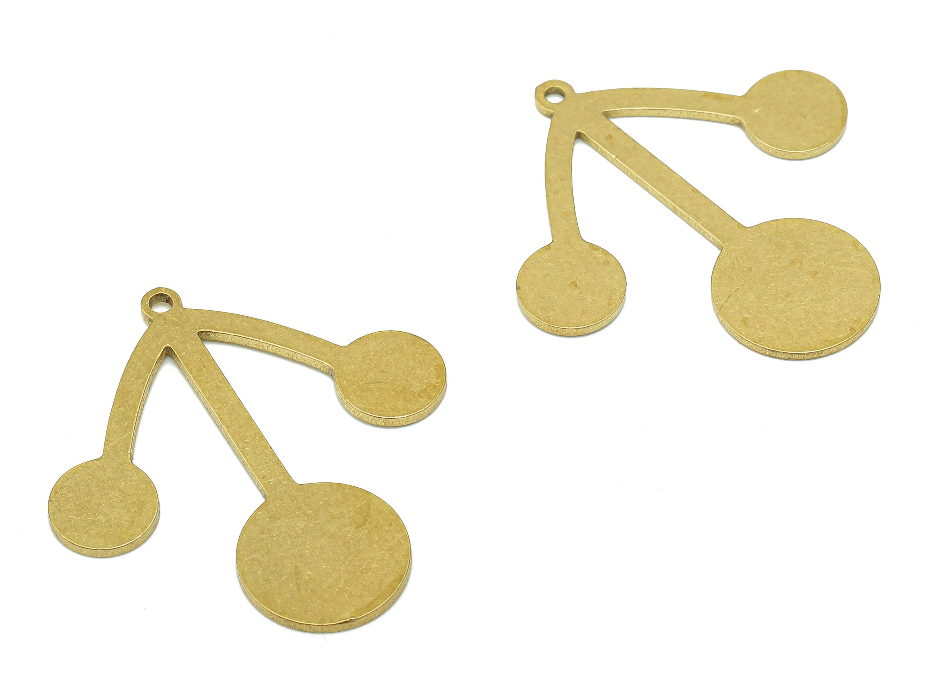 Brass Balloons Earring Charms - Raw Brass Cutout Earring - Pendant With Loop - Charm For Necklace - 29.9x28.34x0.9mm - PPA5340 - DOMEDBAZAAR